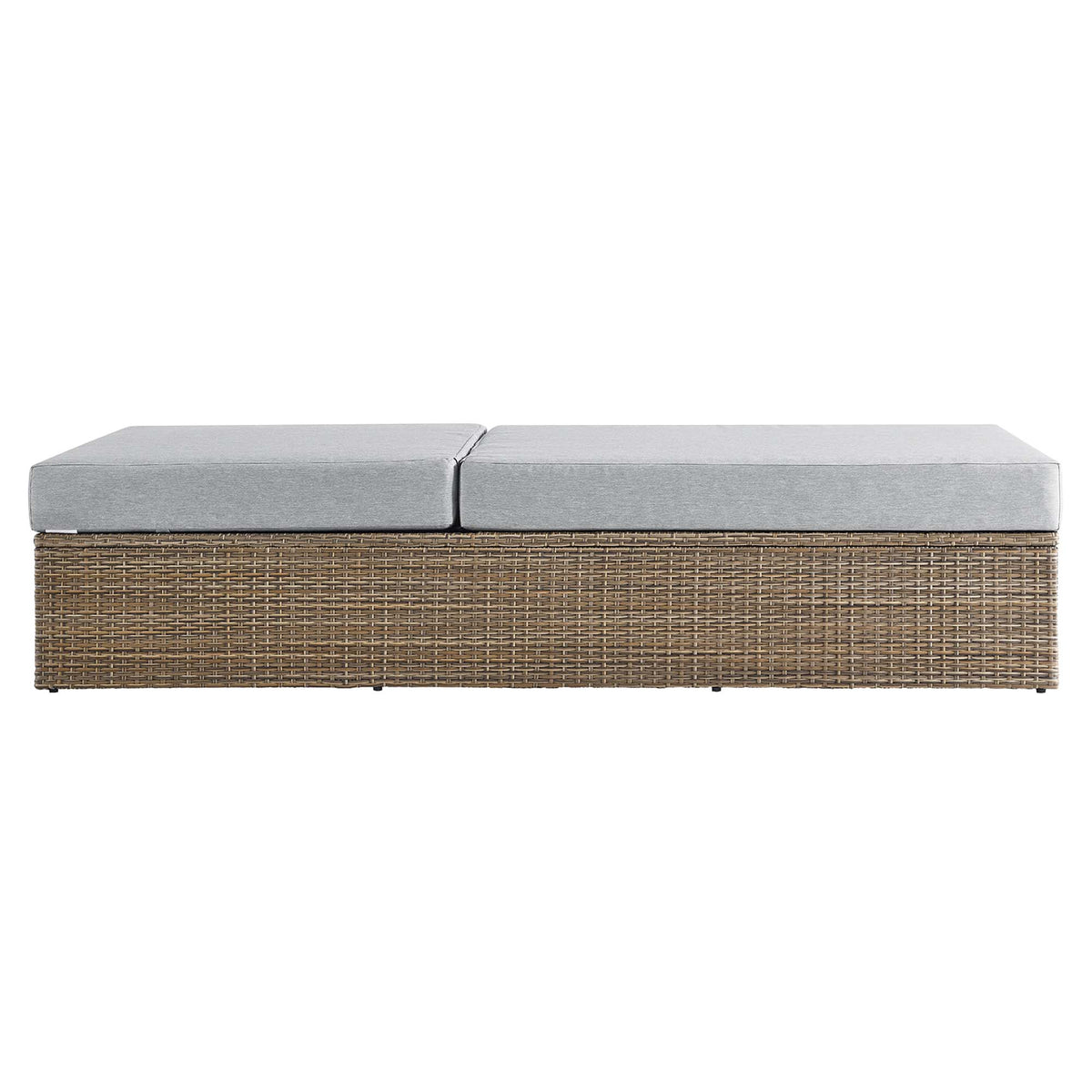Convene Outdoor Patio Chaise Lounge Chair, Cappuccino Gray