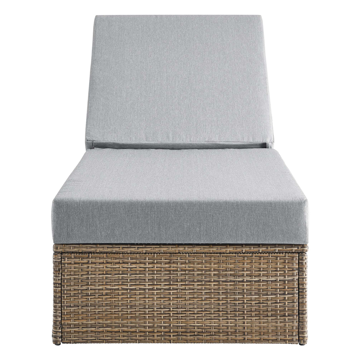 Convene Outdoor Patio Chaise Lounge Chair, Cappuccino Gray