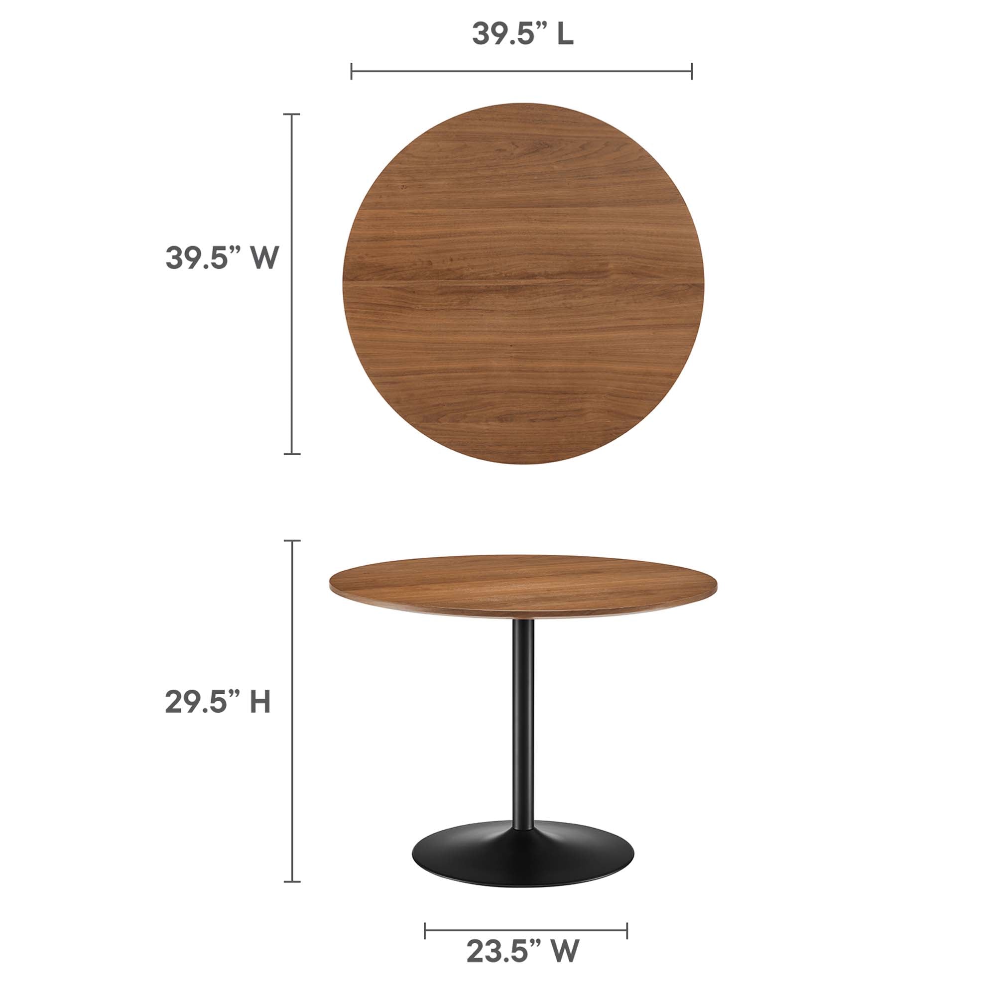 Amuse 40" Dining Table, Black Walnut