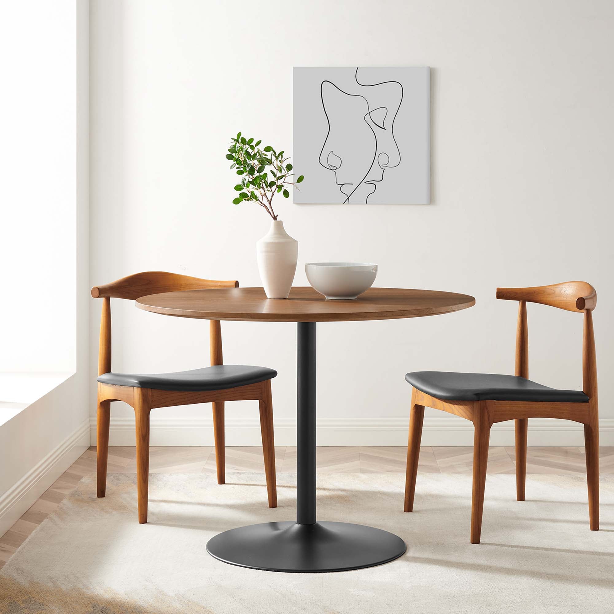 Amuse 40" Dining Table, Black Walnut