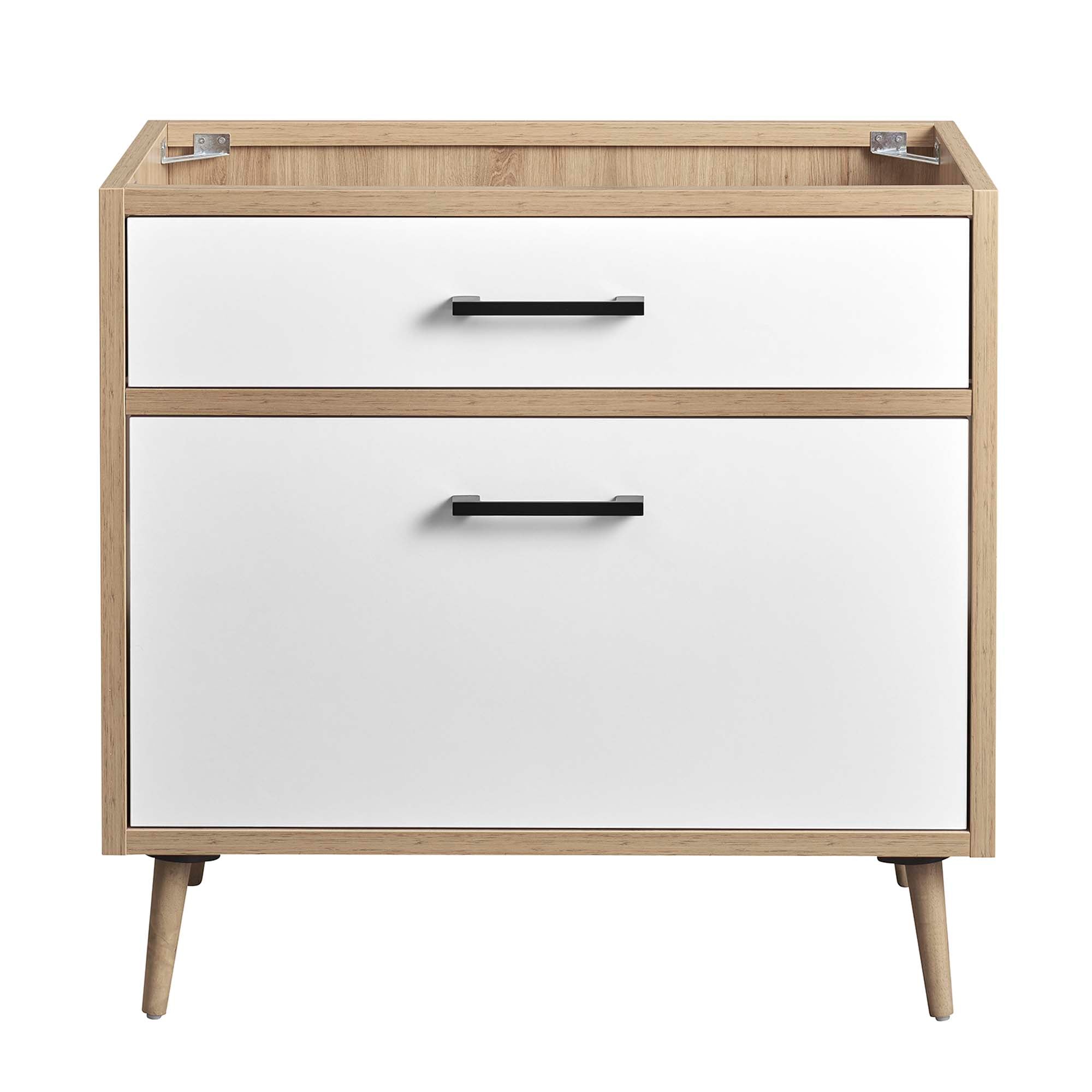 Maverick 36" Bathroom Vanity Cabinet Sink Basin Not Included, Oak White
