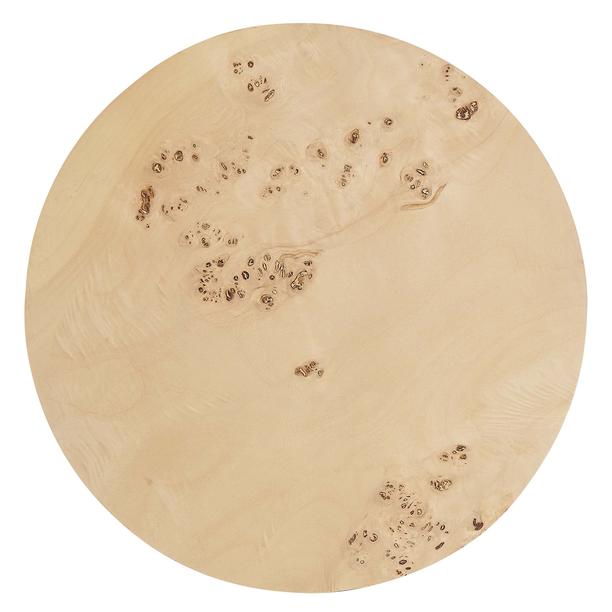 Cosmos 16" Round Burl Wood Side Table, Natural Burl
