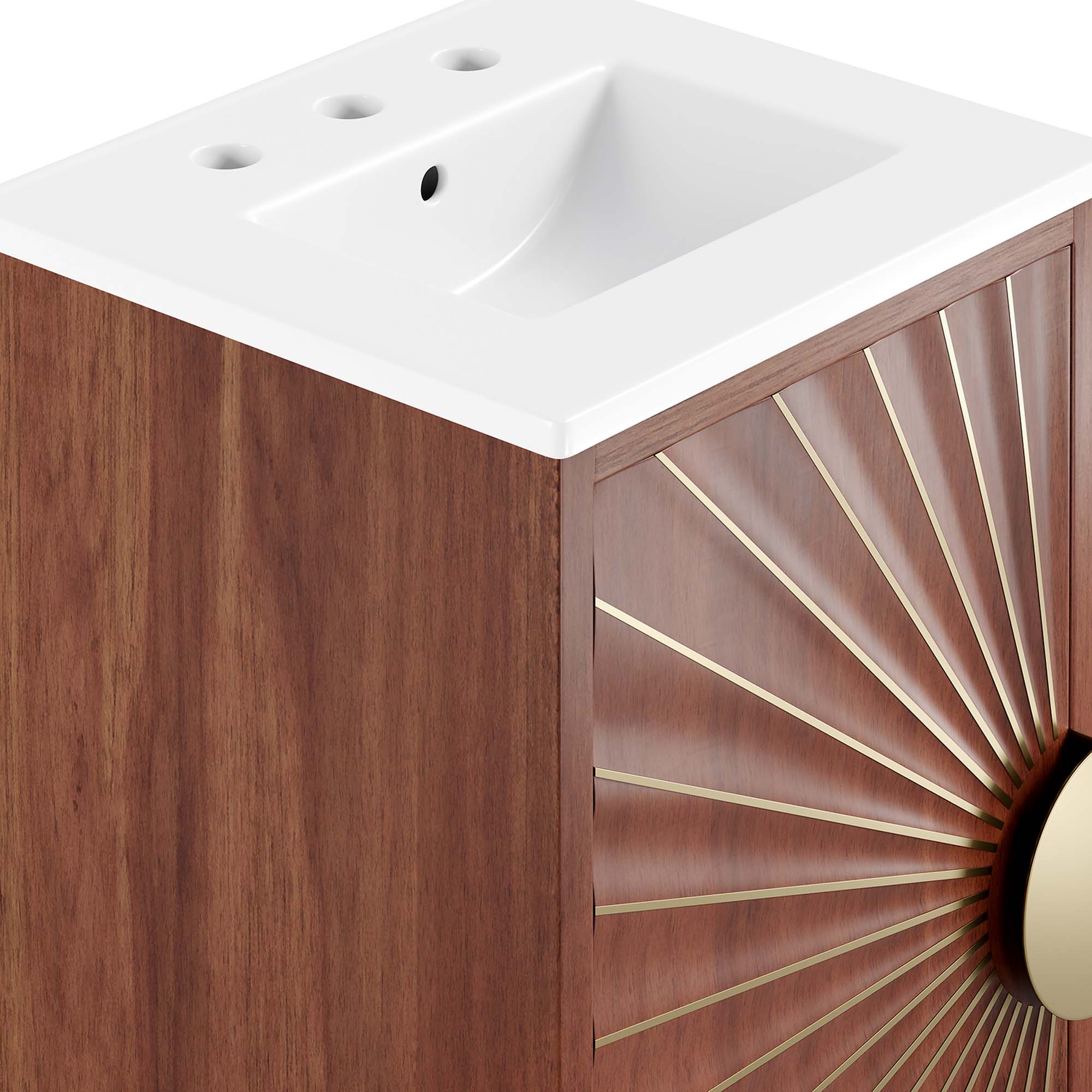 Daylight 18" Bathroom Vanity, White Walnut