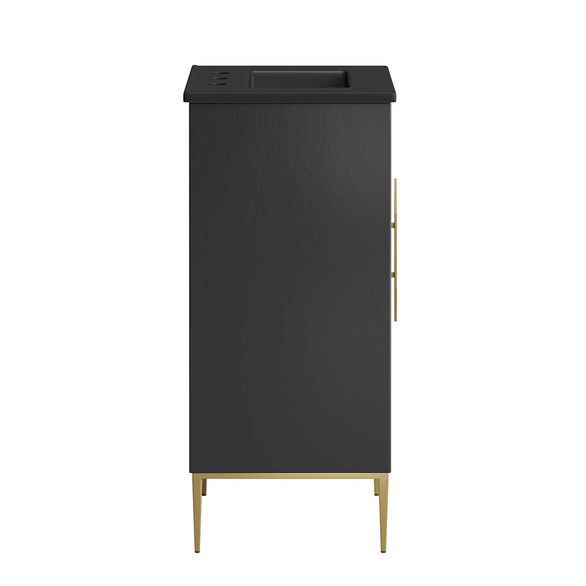 Awaken 18" Bathroom Vanity, Black Black