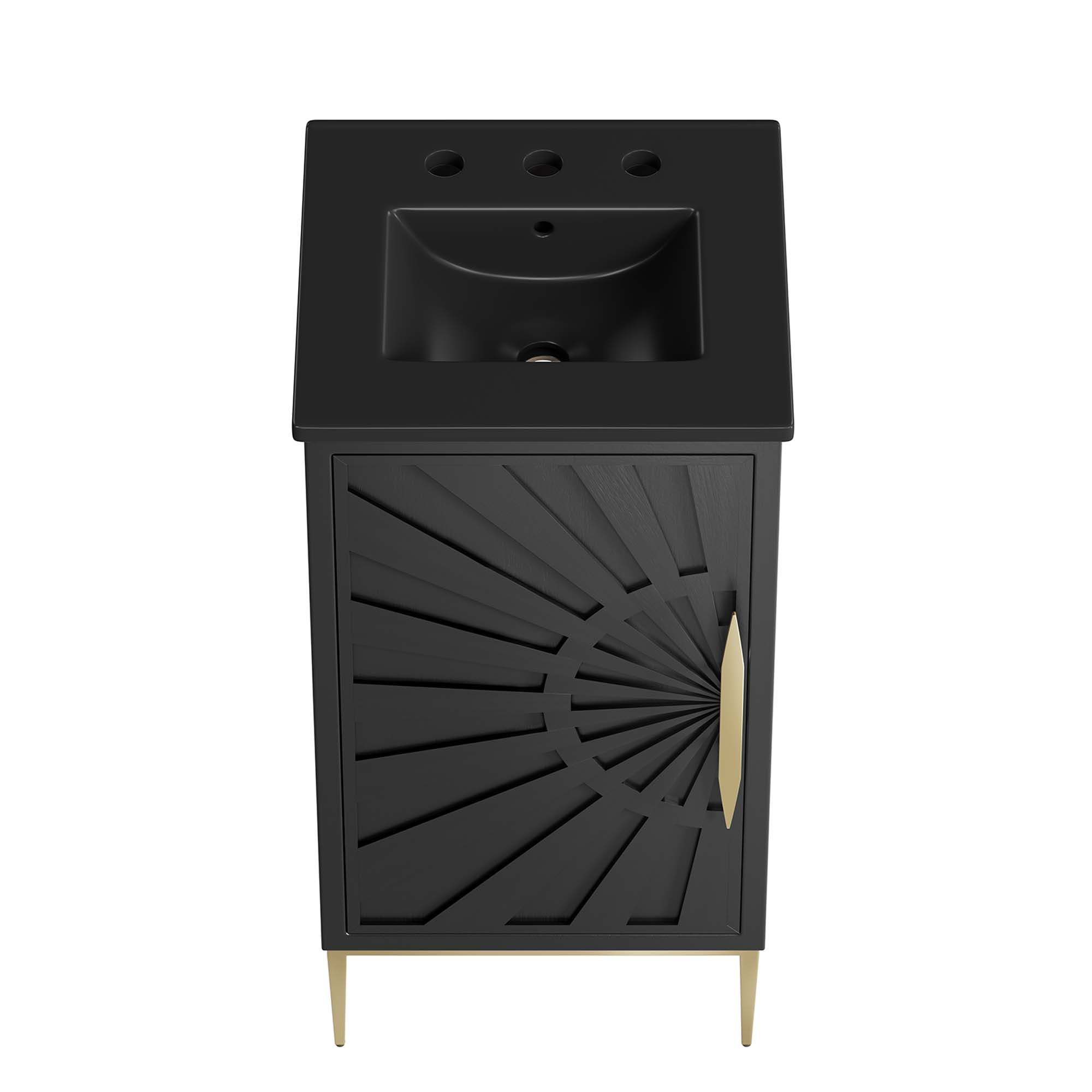 Awaken 18" Bathroom Vanity, Black Black