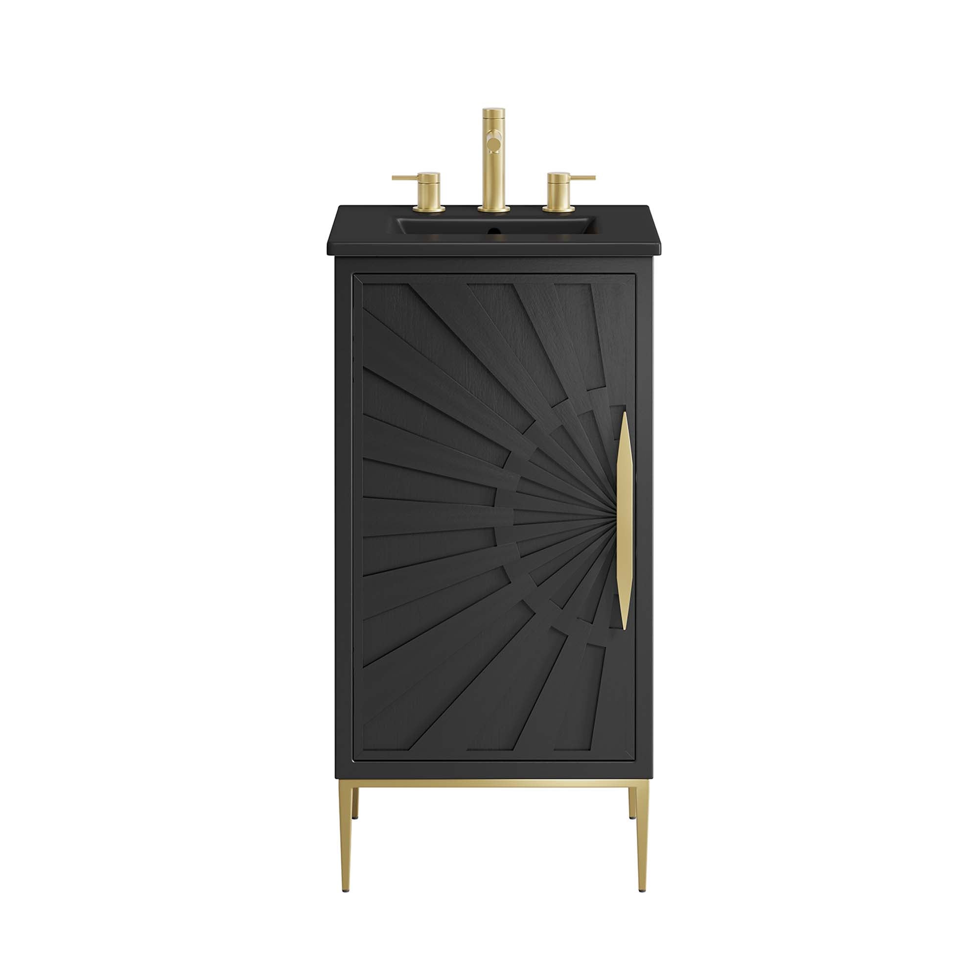 Awaken 18" Bathroom Vanity, Black Black