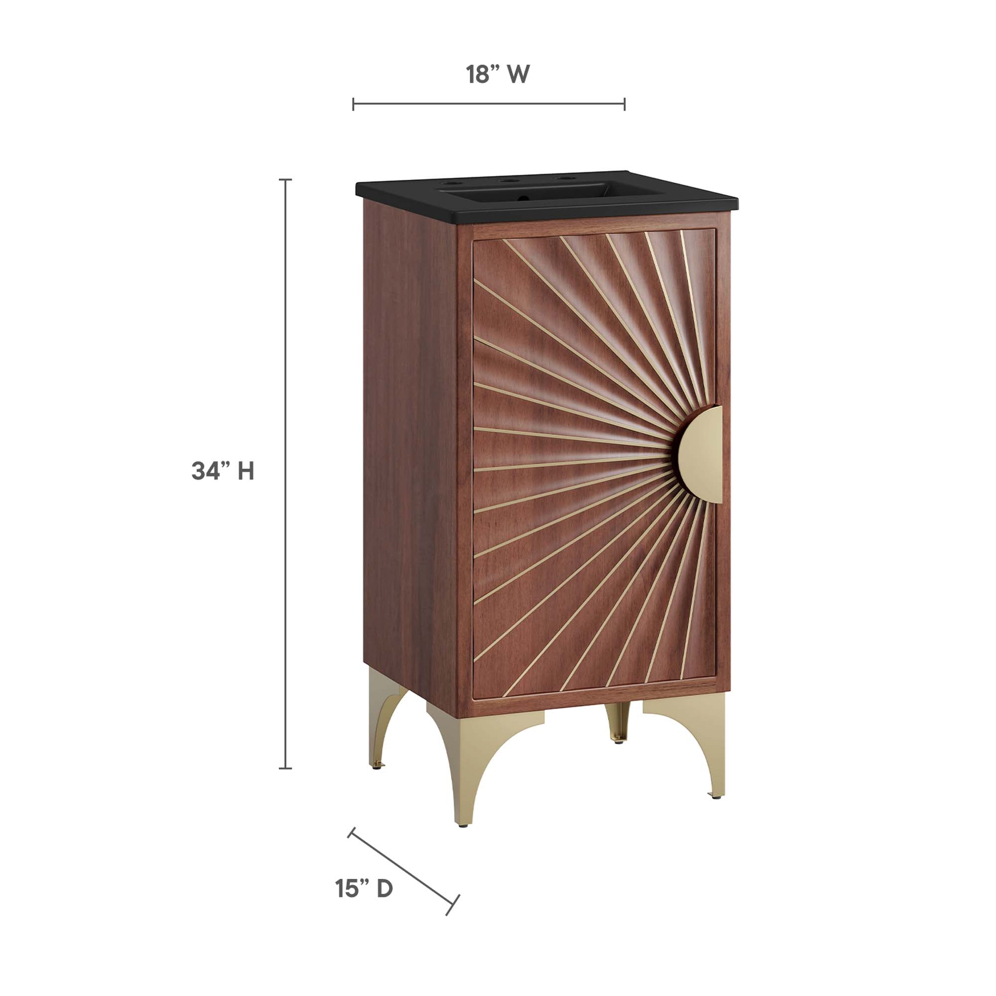 Daylight 18" Bathroom Vanity, Black Walnut