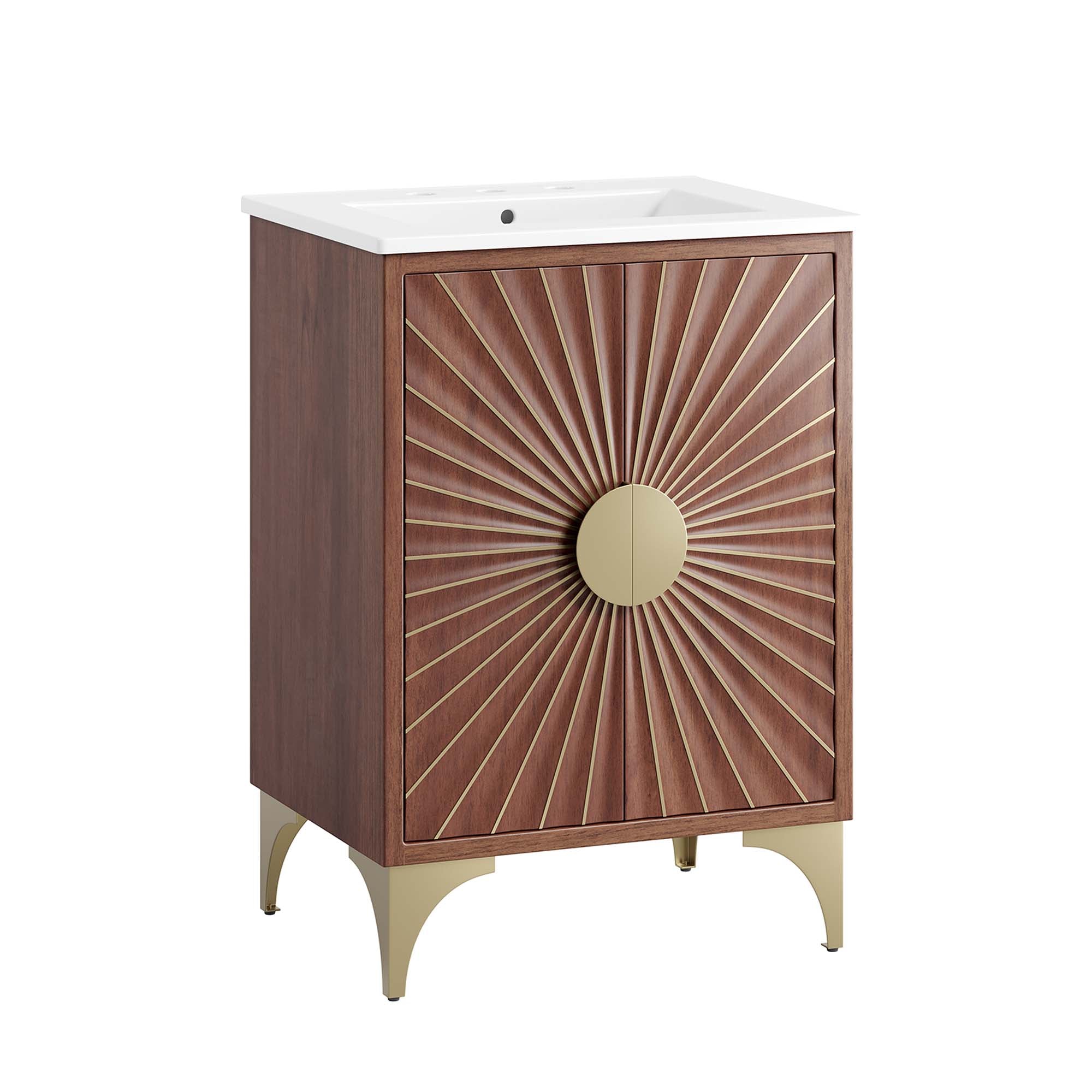 Daylight 24" Bathroom Vanity, White Walnut