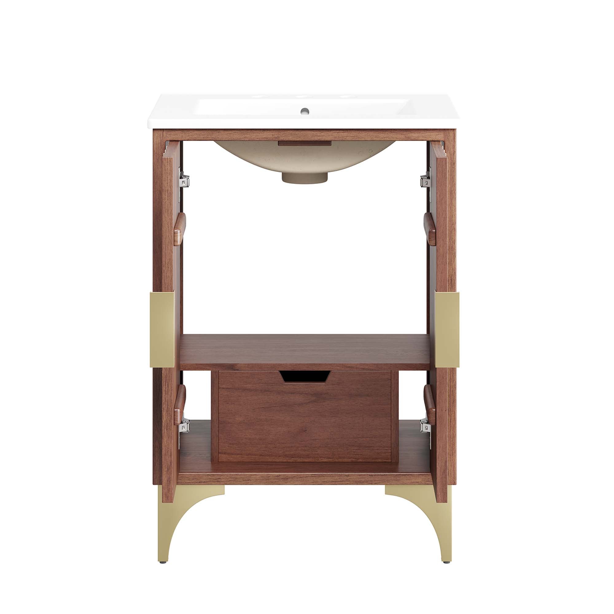 Daylight 24" Bathroom Vanity, White Walnut