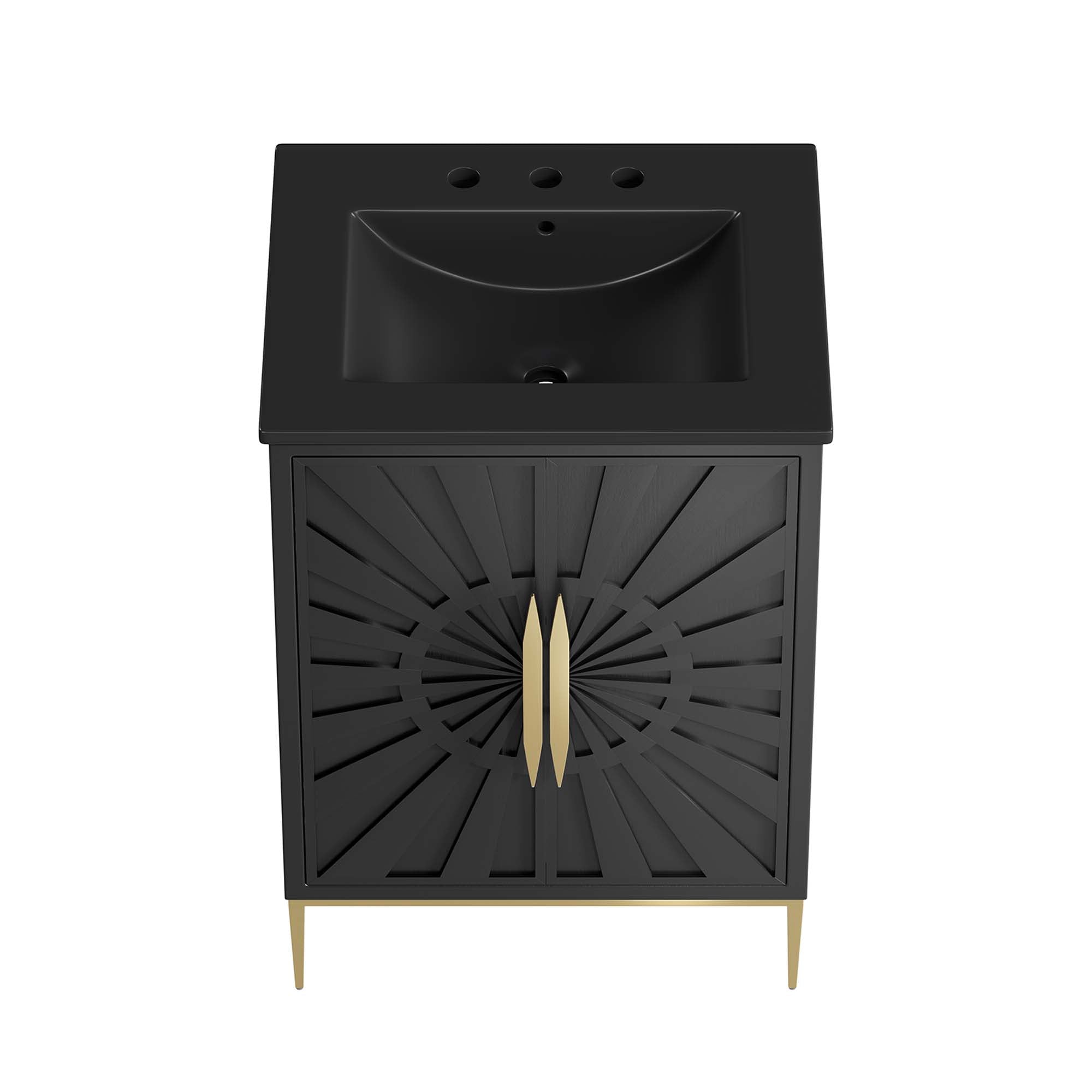 Awaken 24" Bathroom Vanity, Black Black