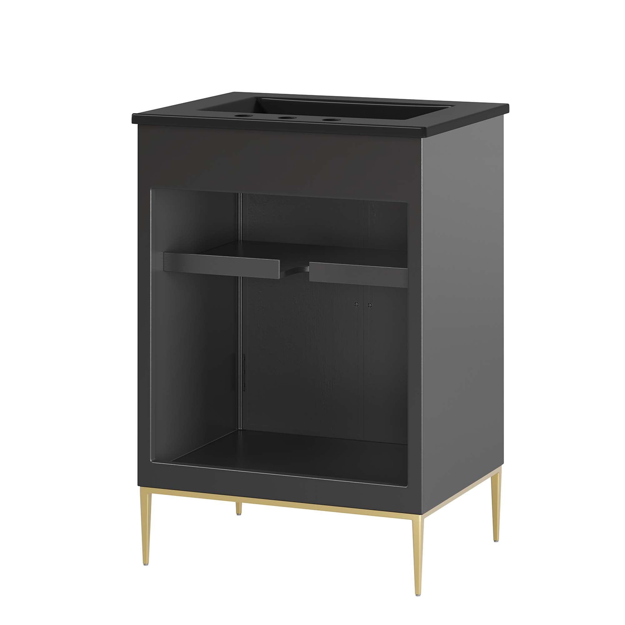 Awaken 24" Bathroom Vanity, Black Black