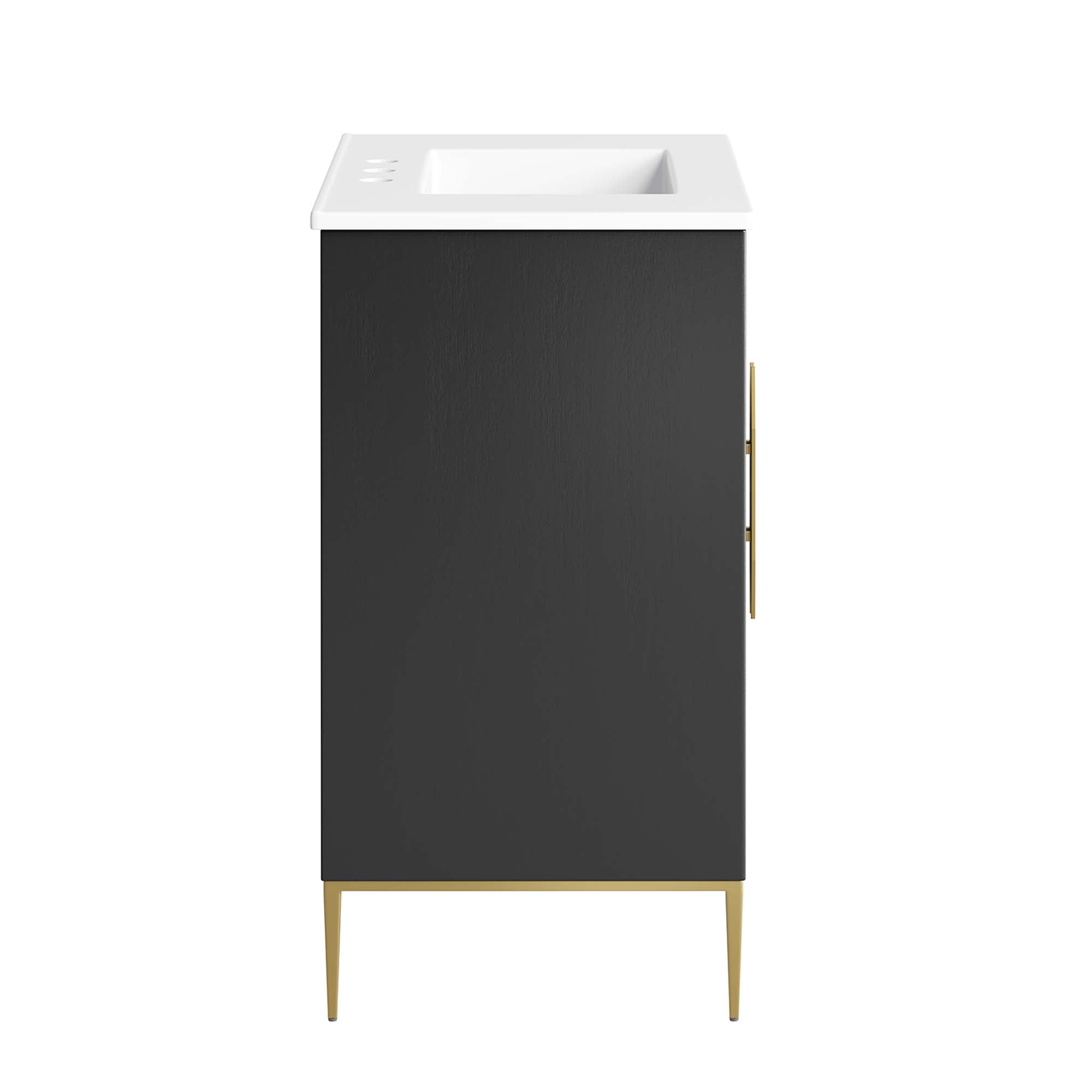 Awaken 30" Bathroom Vanity, White Black
