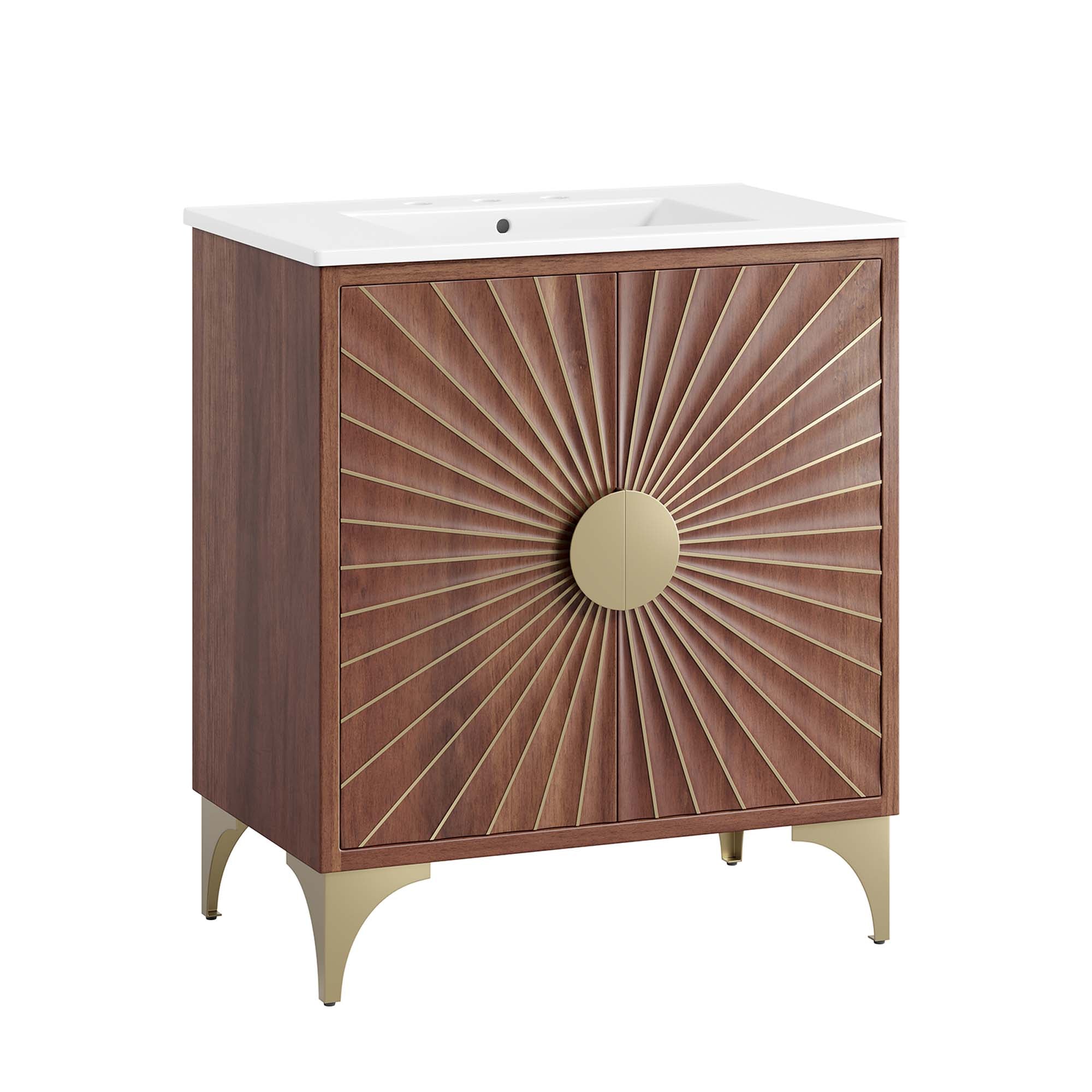Daylight 30" Bathroom Vanity, White Walnut