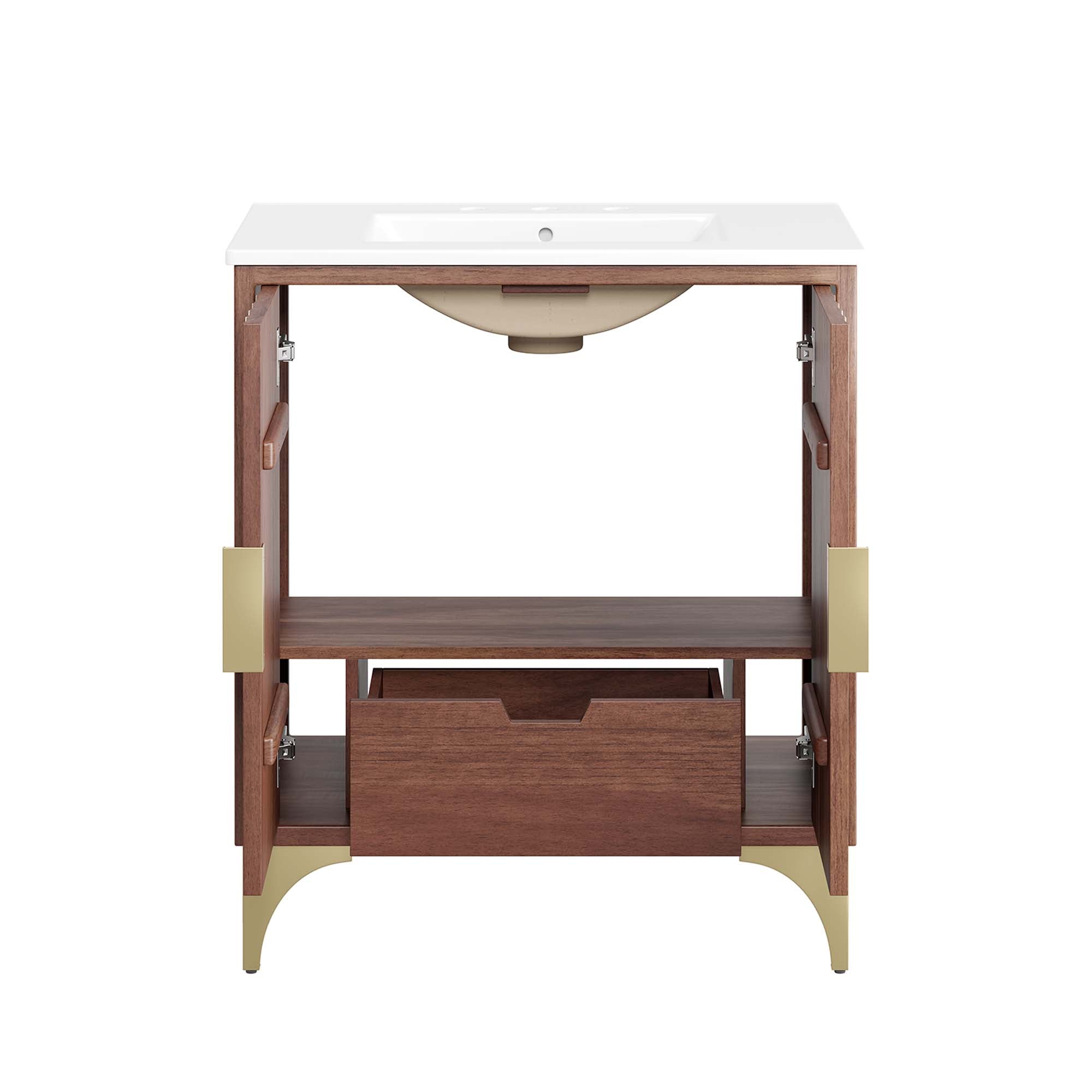 Daylight 30" Bathroom Vanity, White Walnut