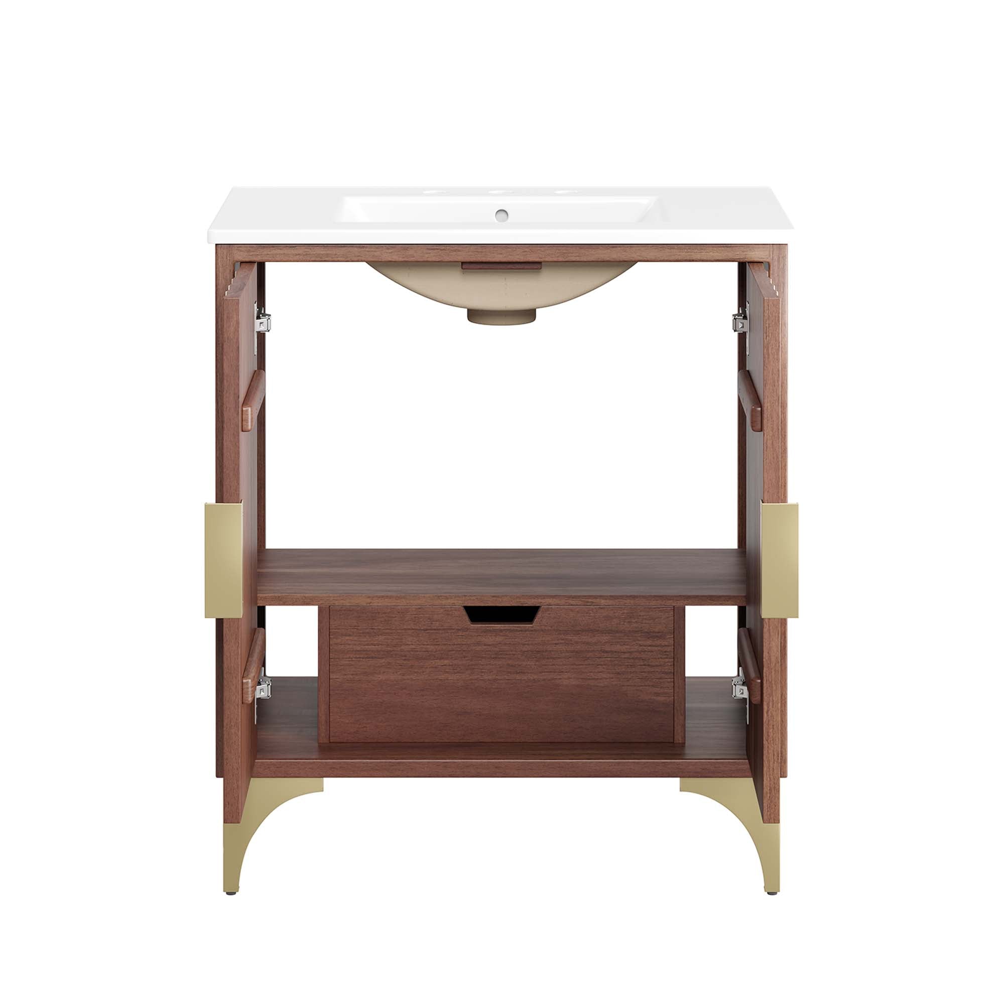 Daylight 30" Bathroom Vanity, White Walnut