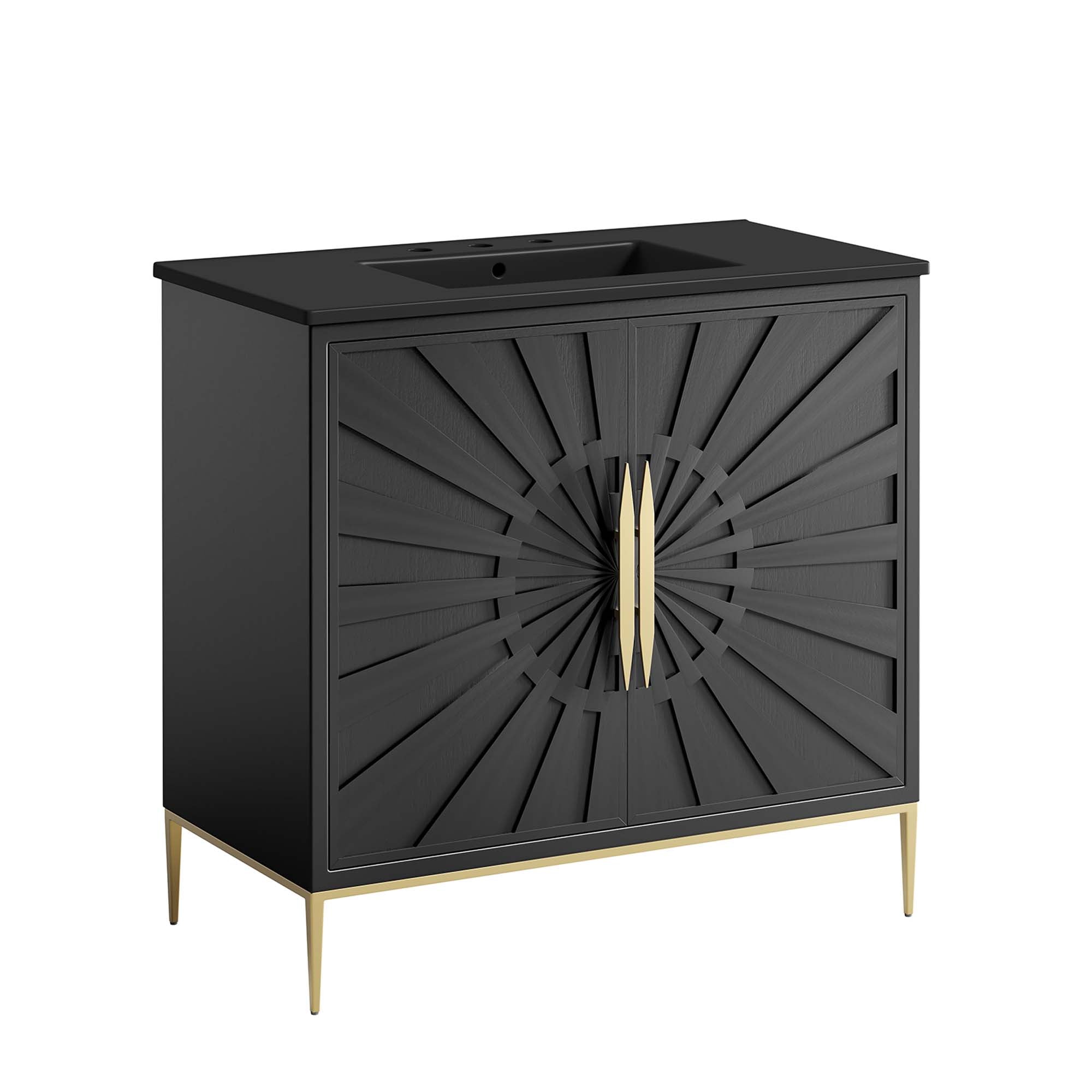 Awaken 36" Bathroom Vanity, Black Black