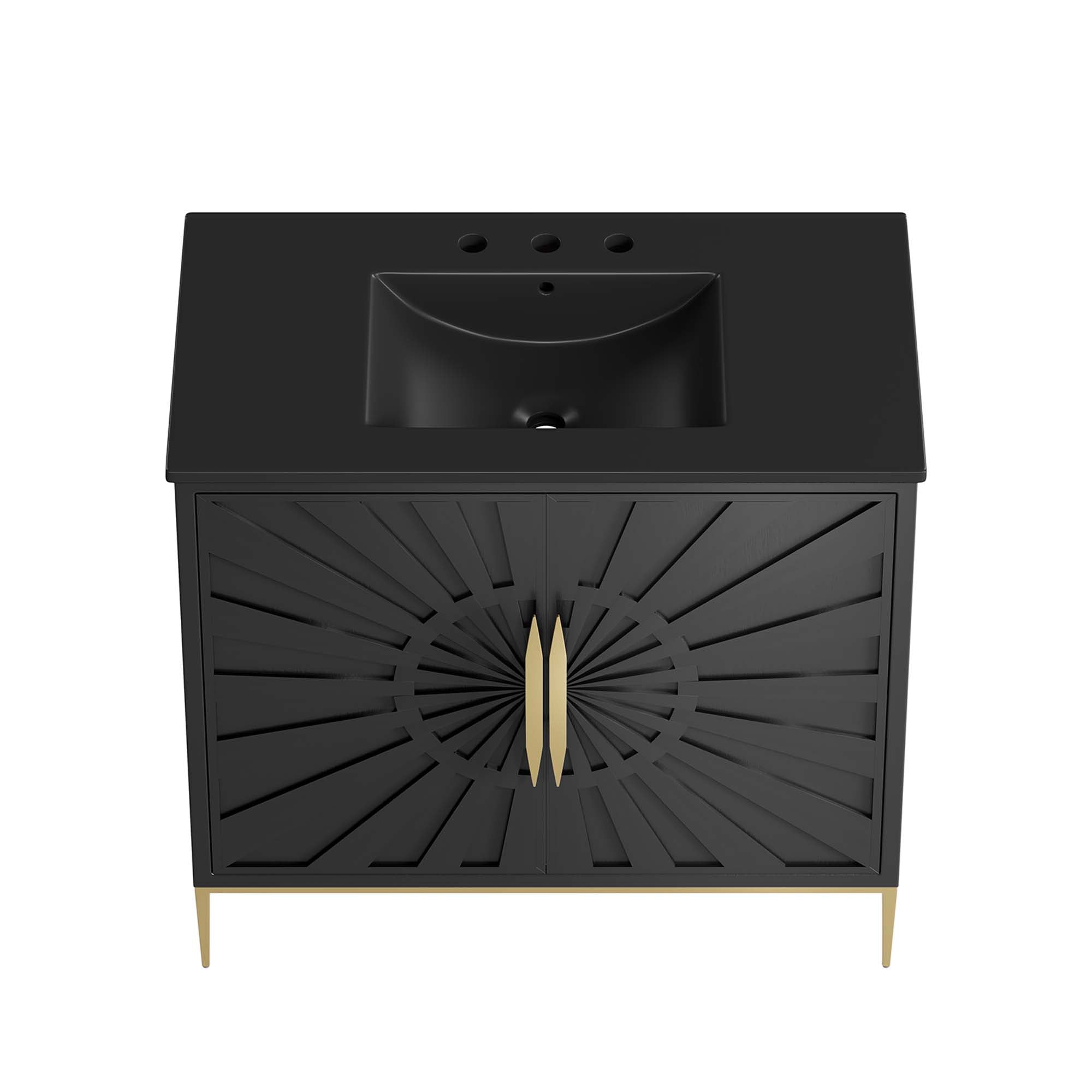 Awaken 36" Bathroom Vanity, Black Black