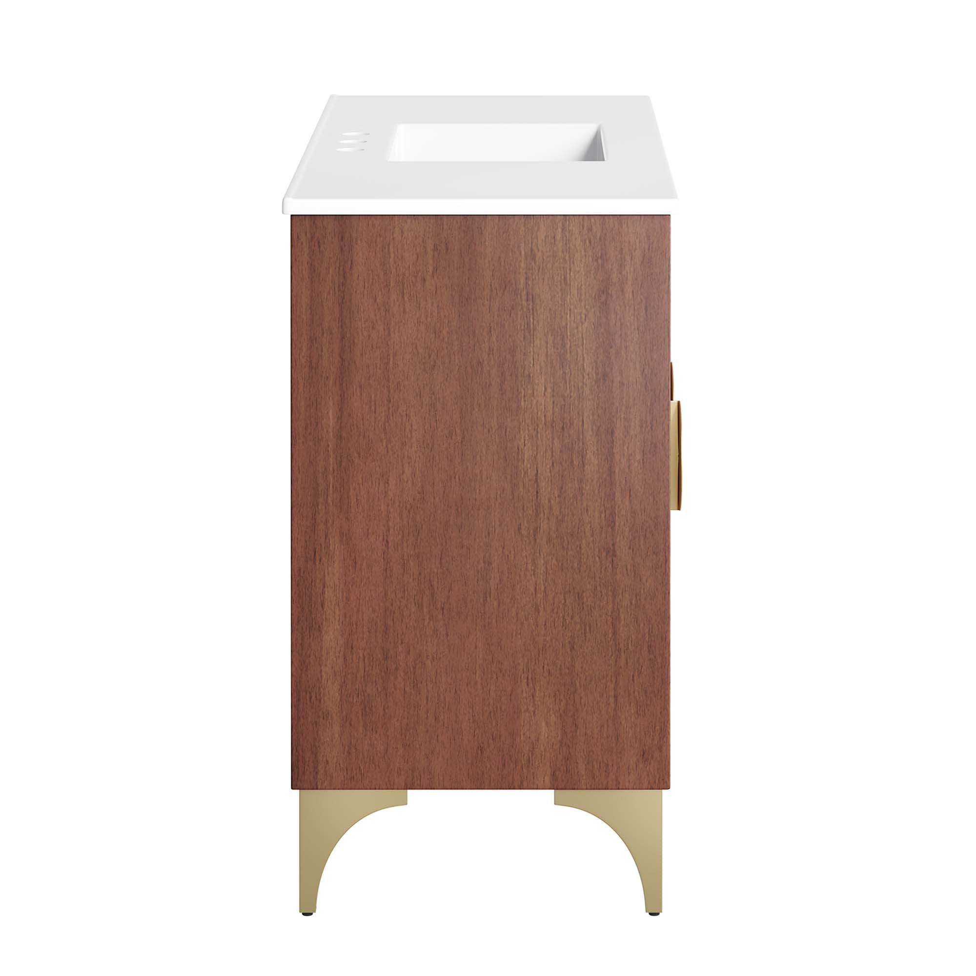 Daylight 48" Bathroom Vanity, White Walnut