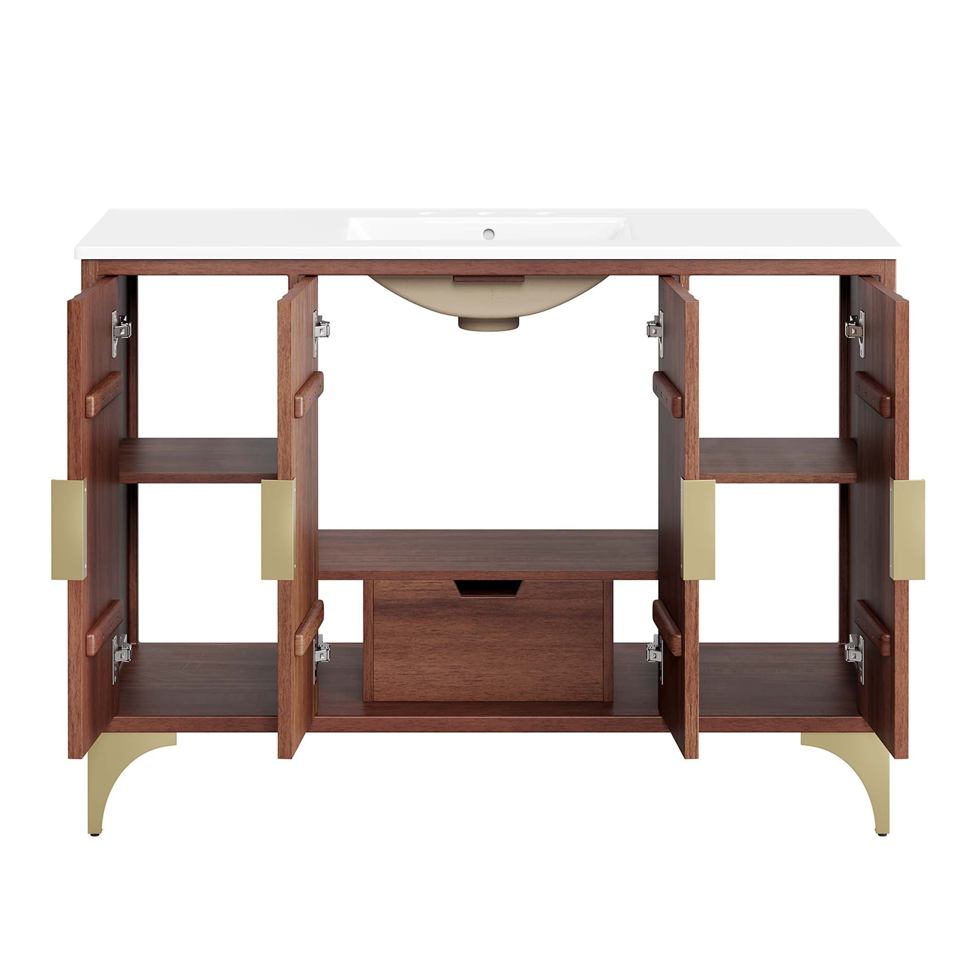 Daylight 48" Bathroom Vanity, White Walnut
