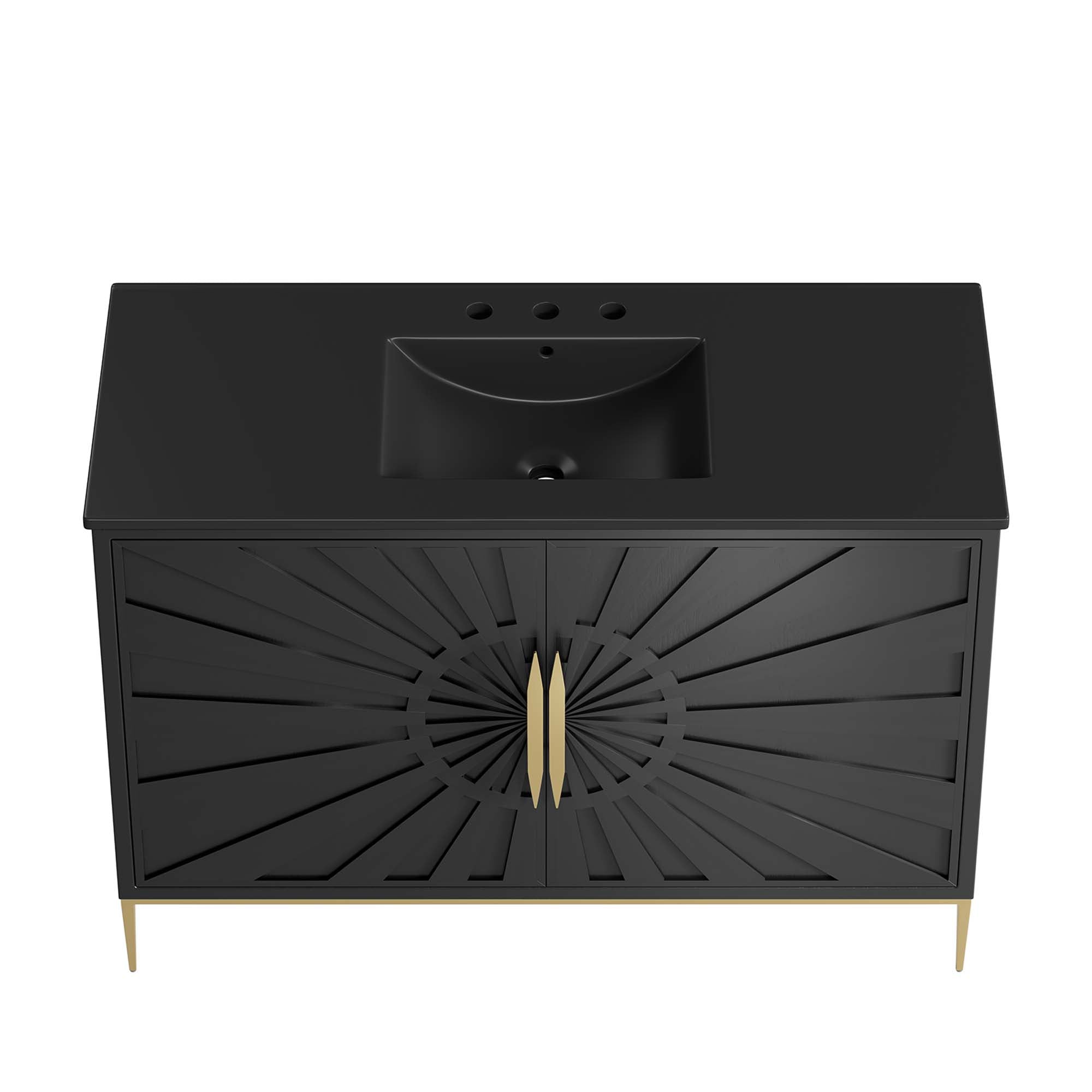 Awaken 48" Bathroom Vanity, Black Black