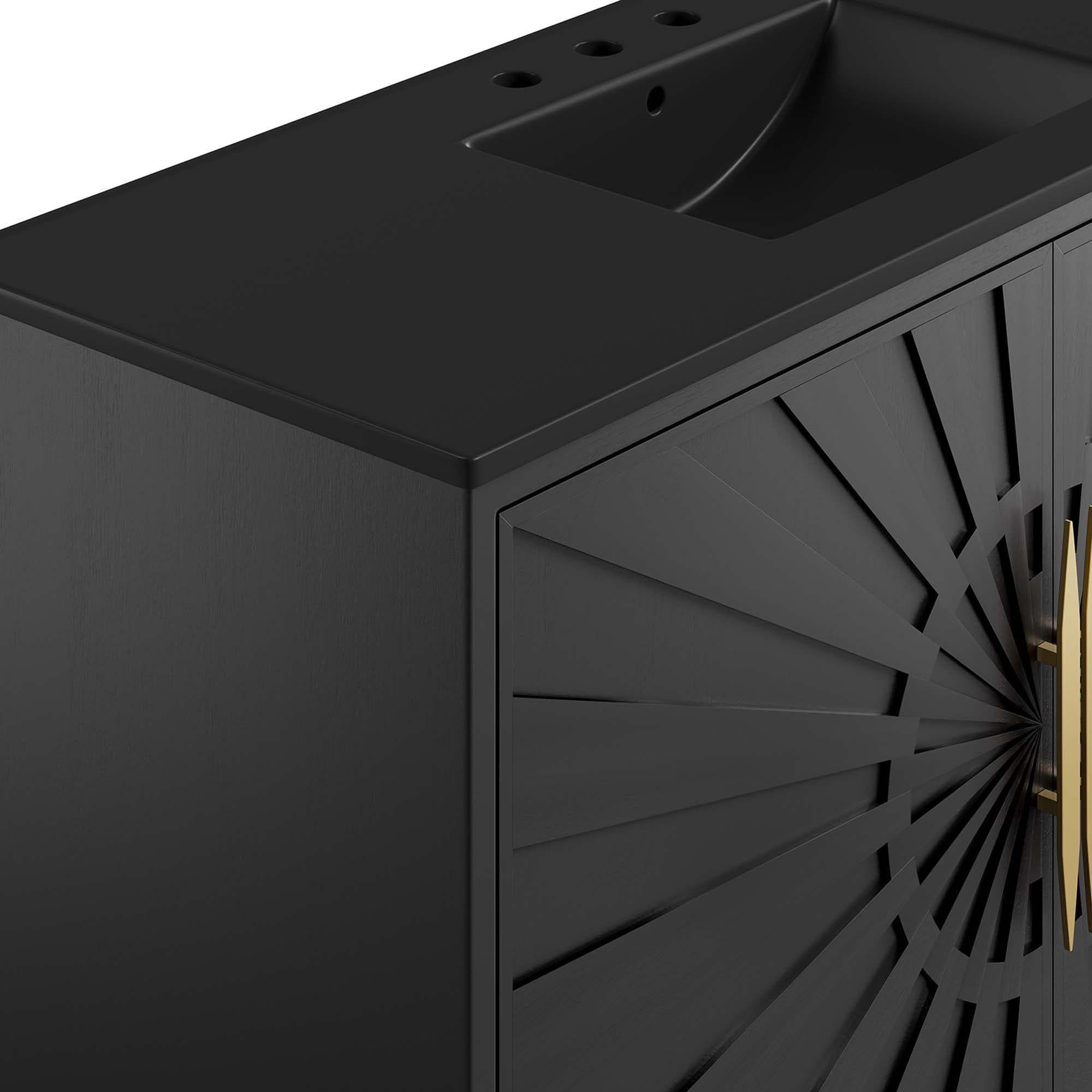 Awaken 48" Bathroom Vanity, Black Black