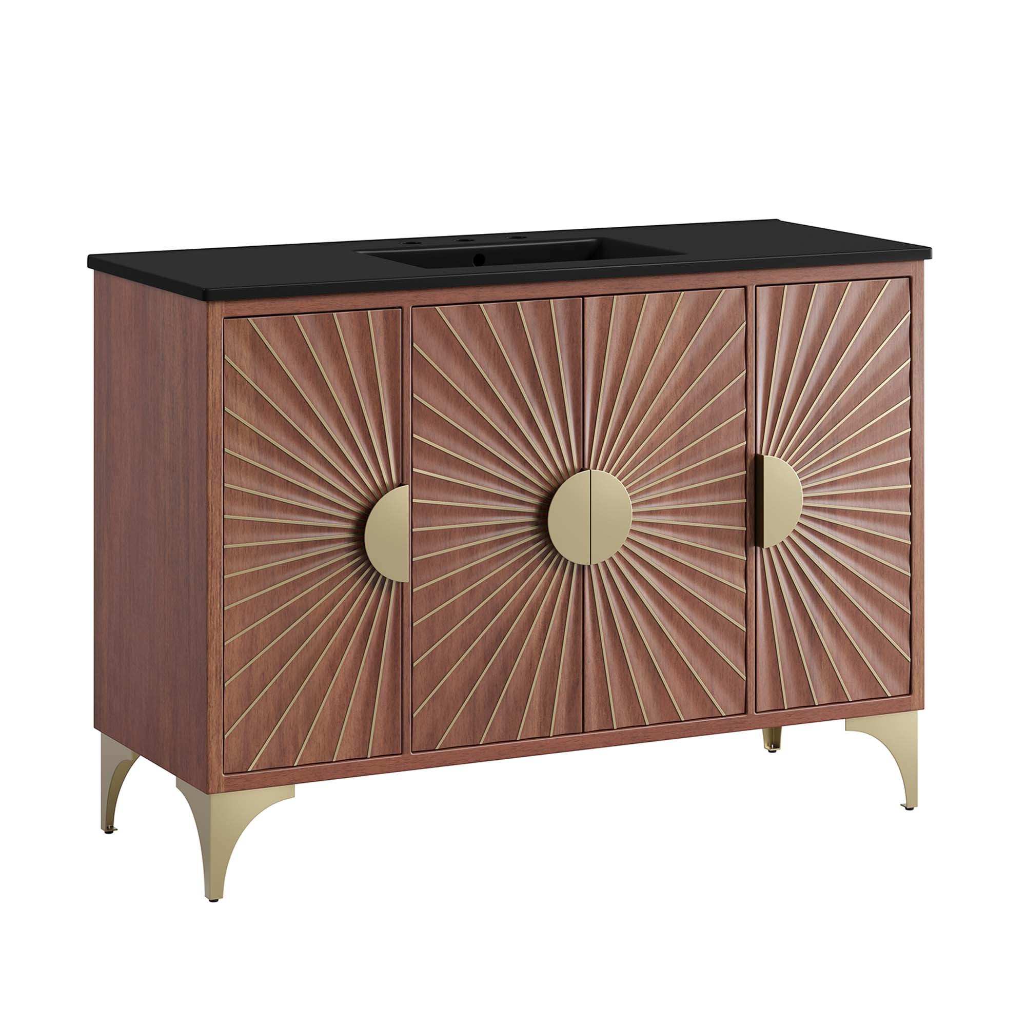Daylight 48" Bathroom Vanity, Black Walnut