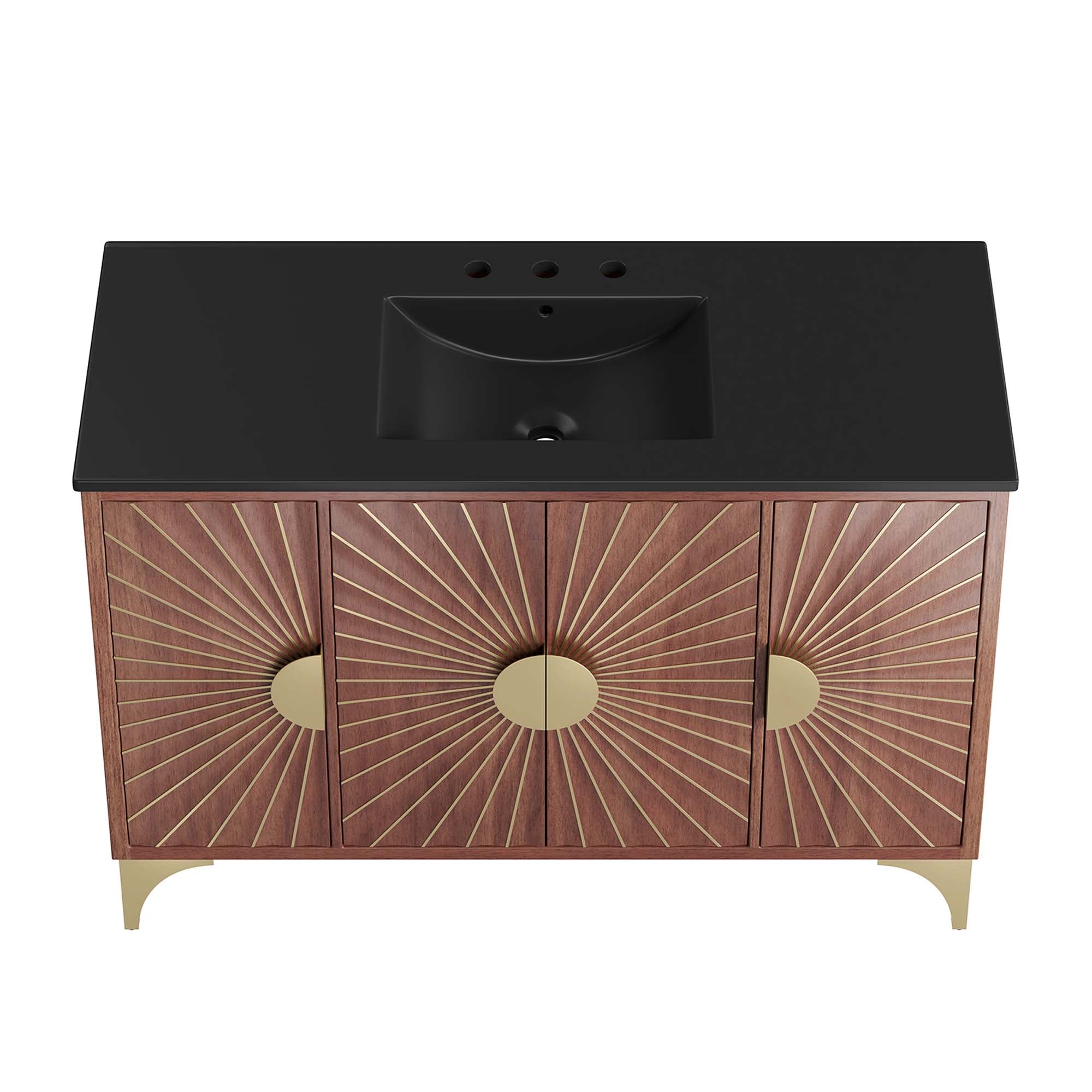 Daylight 48" Bathroom Vanity, Black Walnut