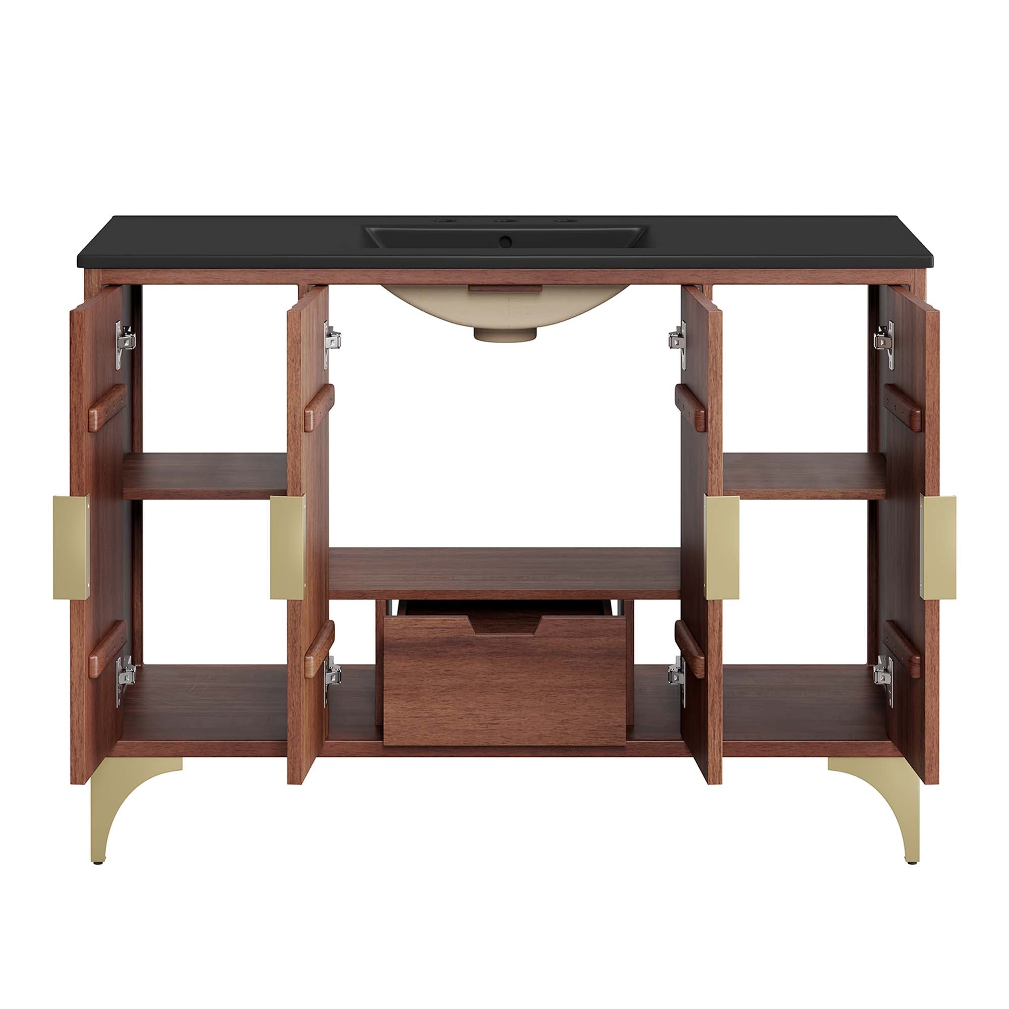 Daylight 48" Bathroom Vanity, Black Walnut