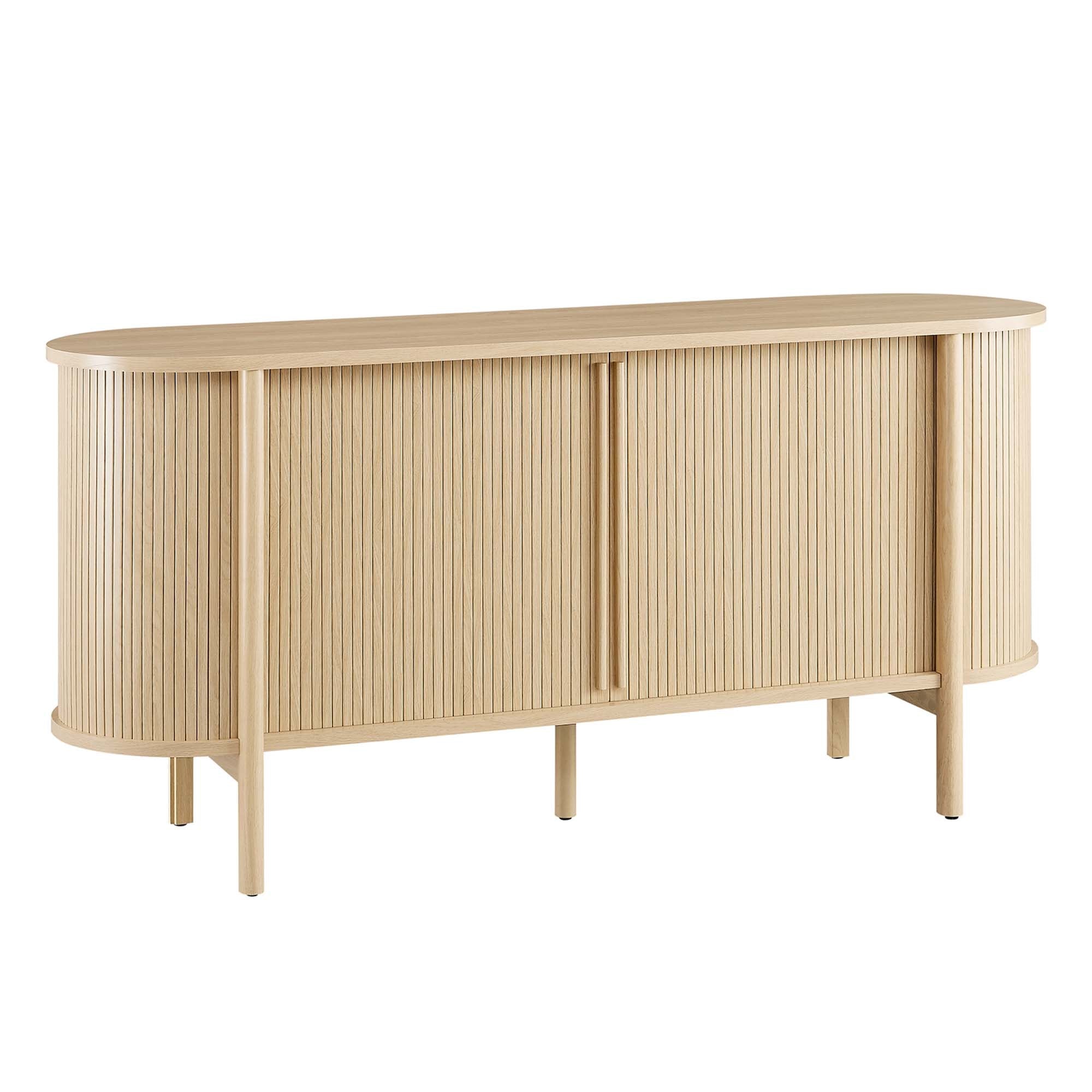 Cadence 63" Curved Sideboard, Oak