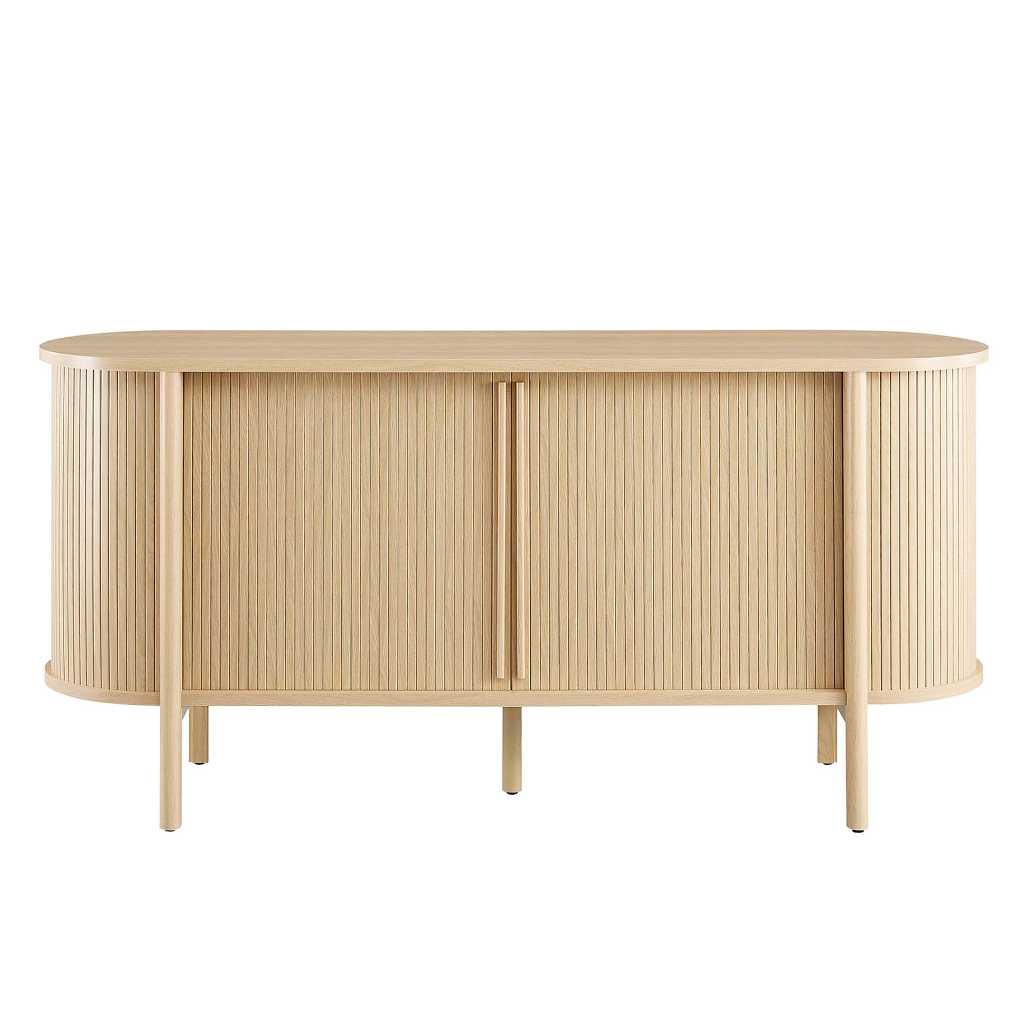 Cadence 63" Curved Sideboard, Oak