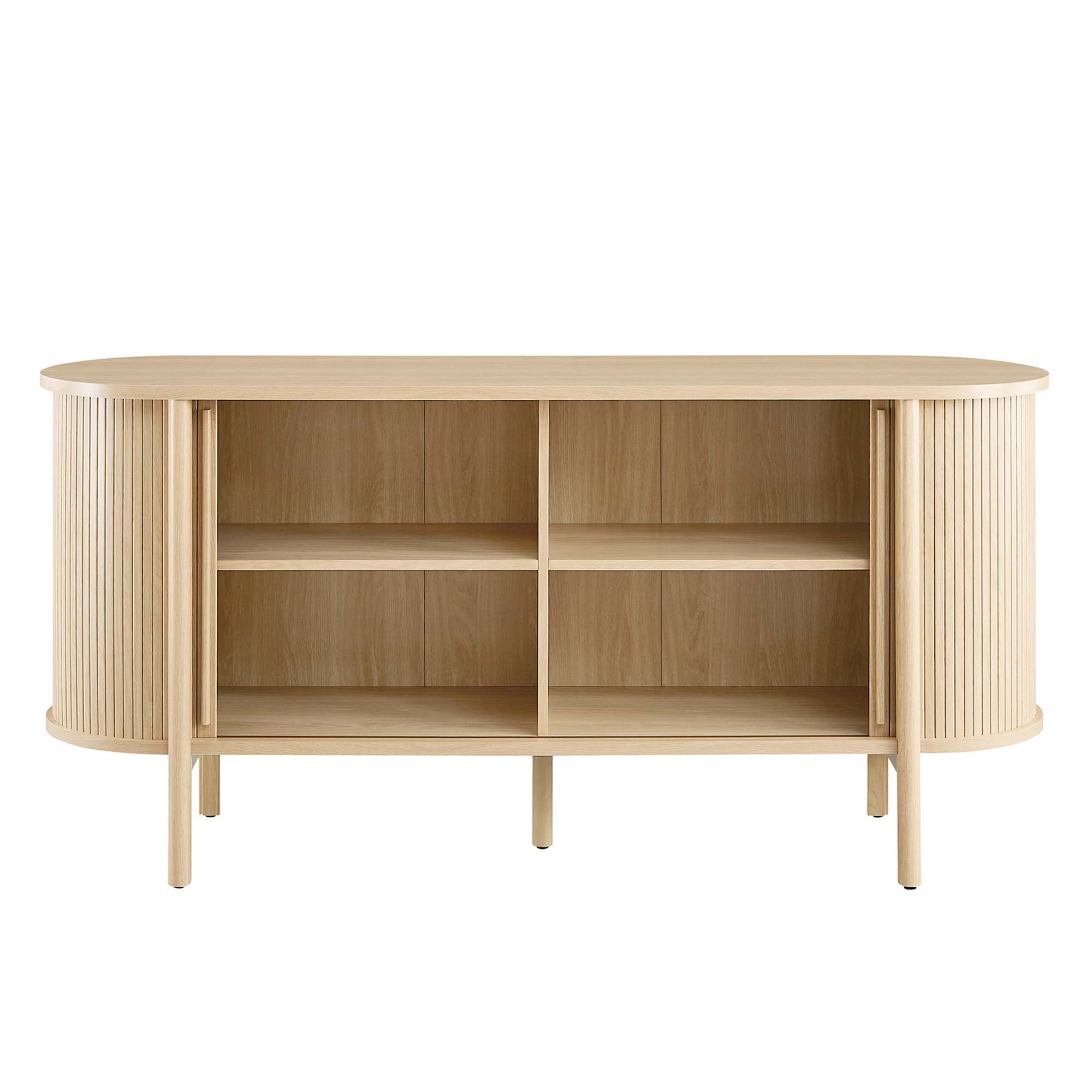 Cadence 63" Curved Sideboard, Oak