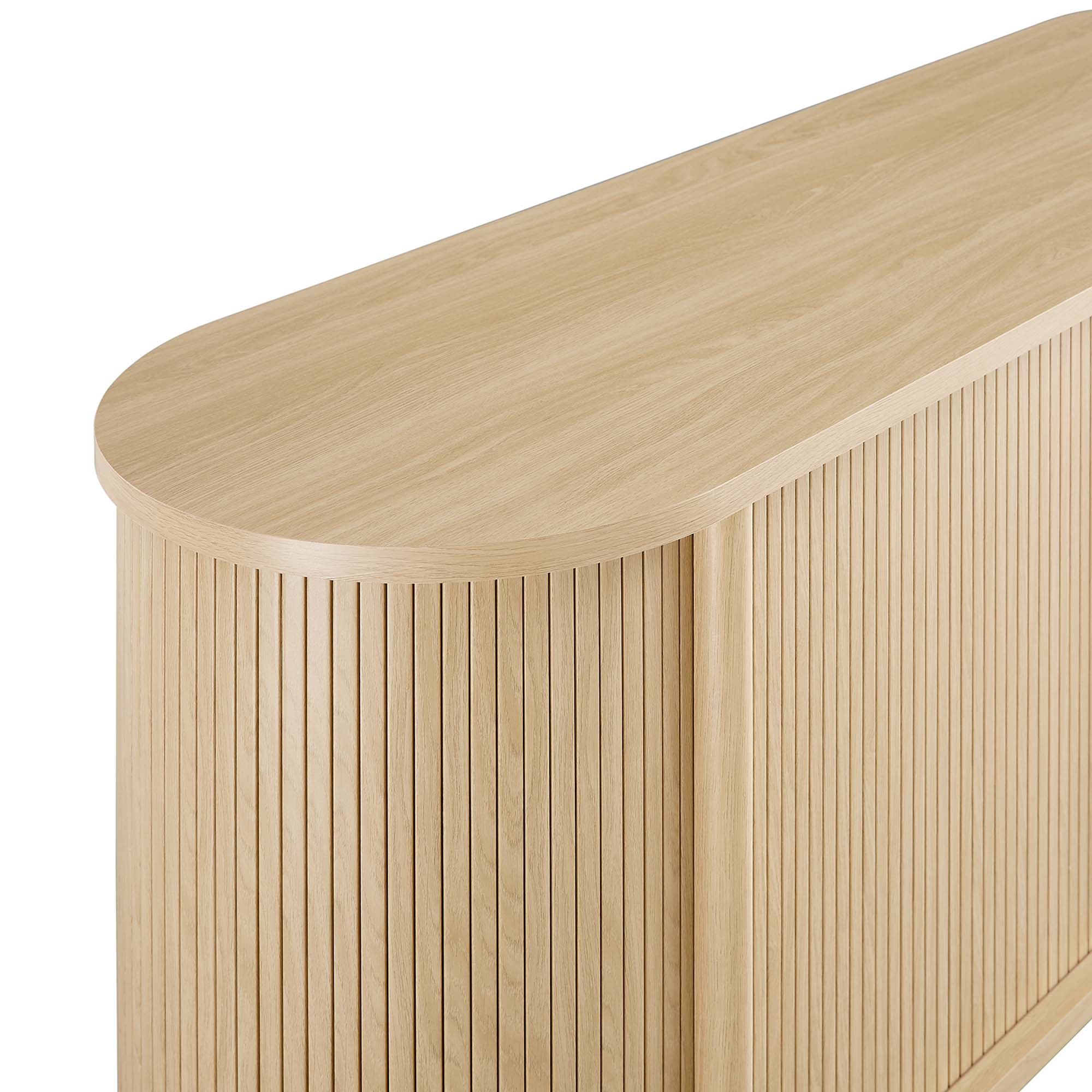 Cadence 63" Curved Sideboard, Oak