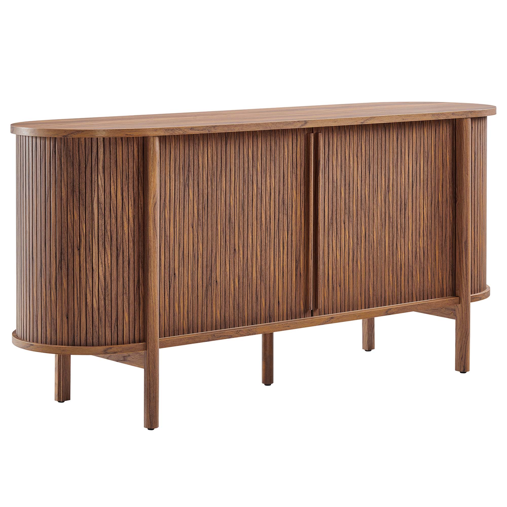 Cadence 63" Curved Sideboard, Walnut