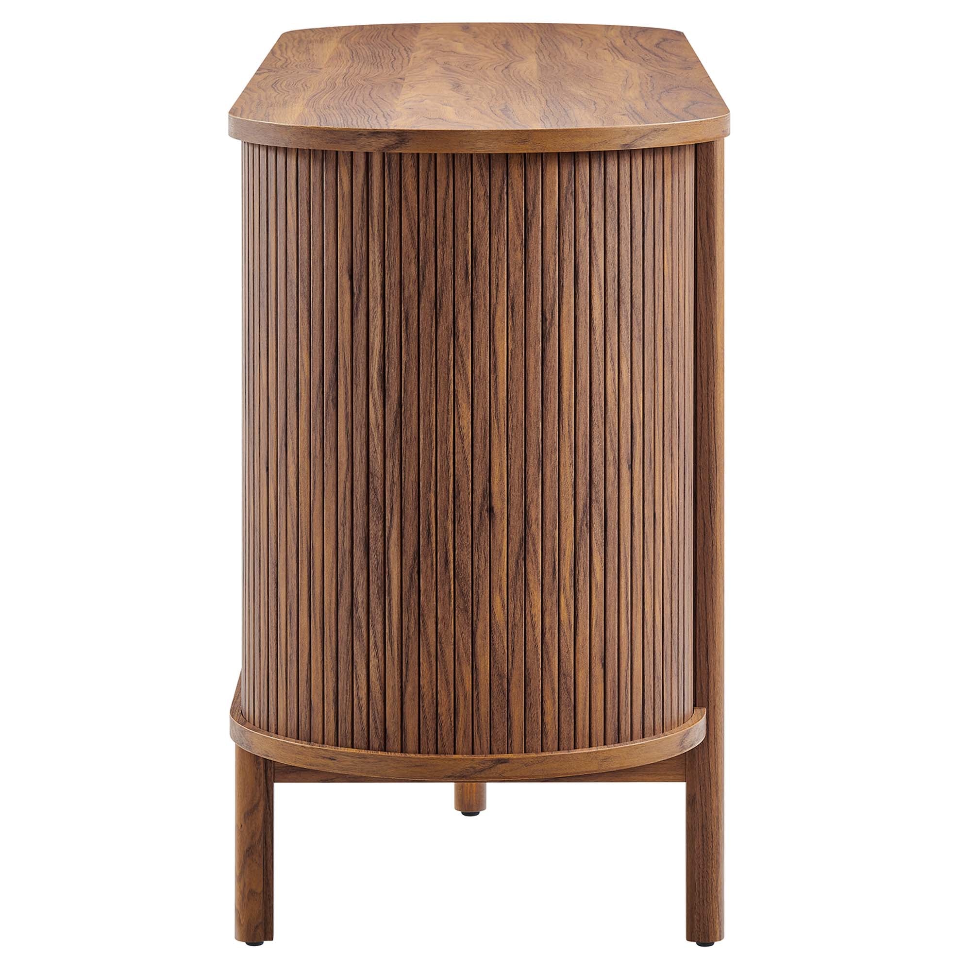 Cadence 63" Curved Sideboard, Walnut