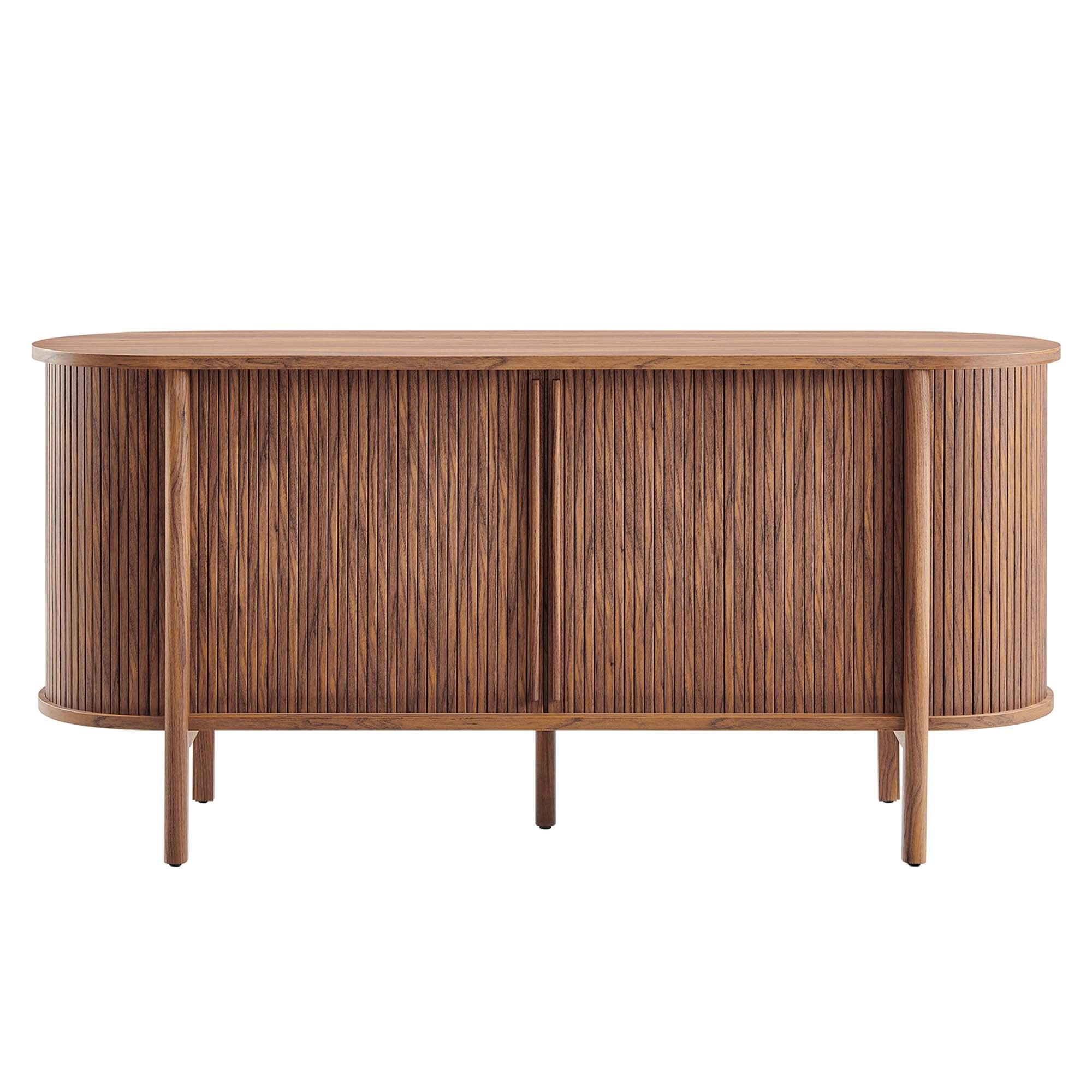 Cadence 63" Curved Sideboard, Walnut