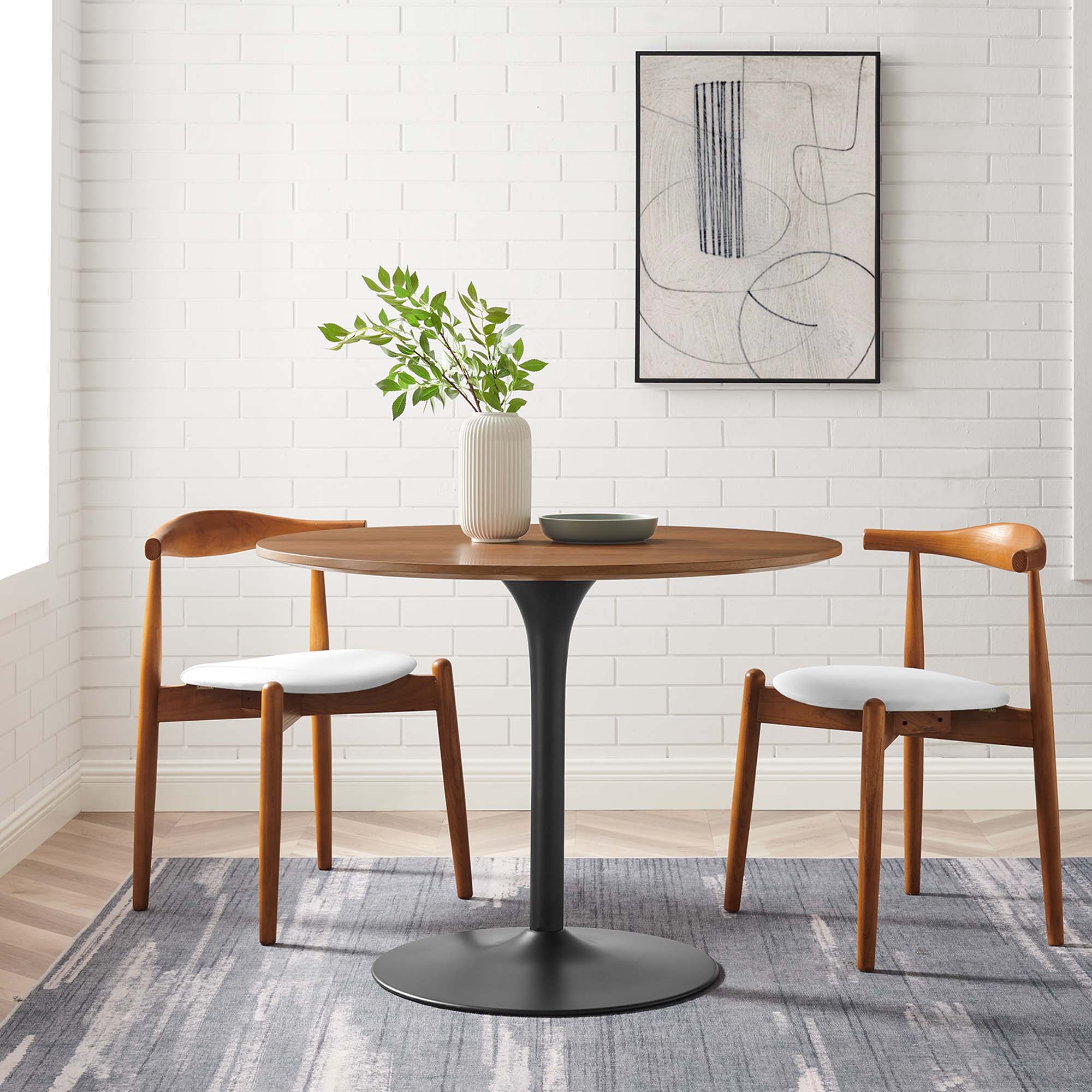 Pursuit 40" Dining Table, Walnut Black