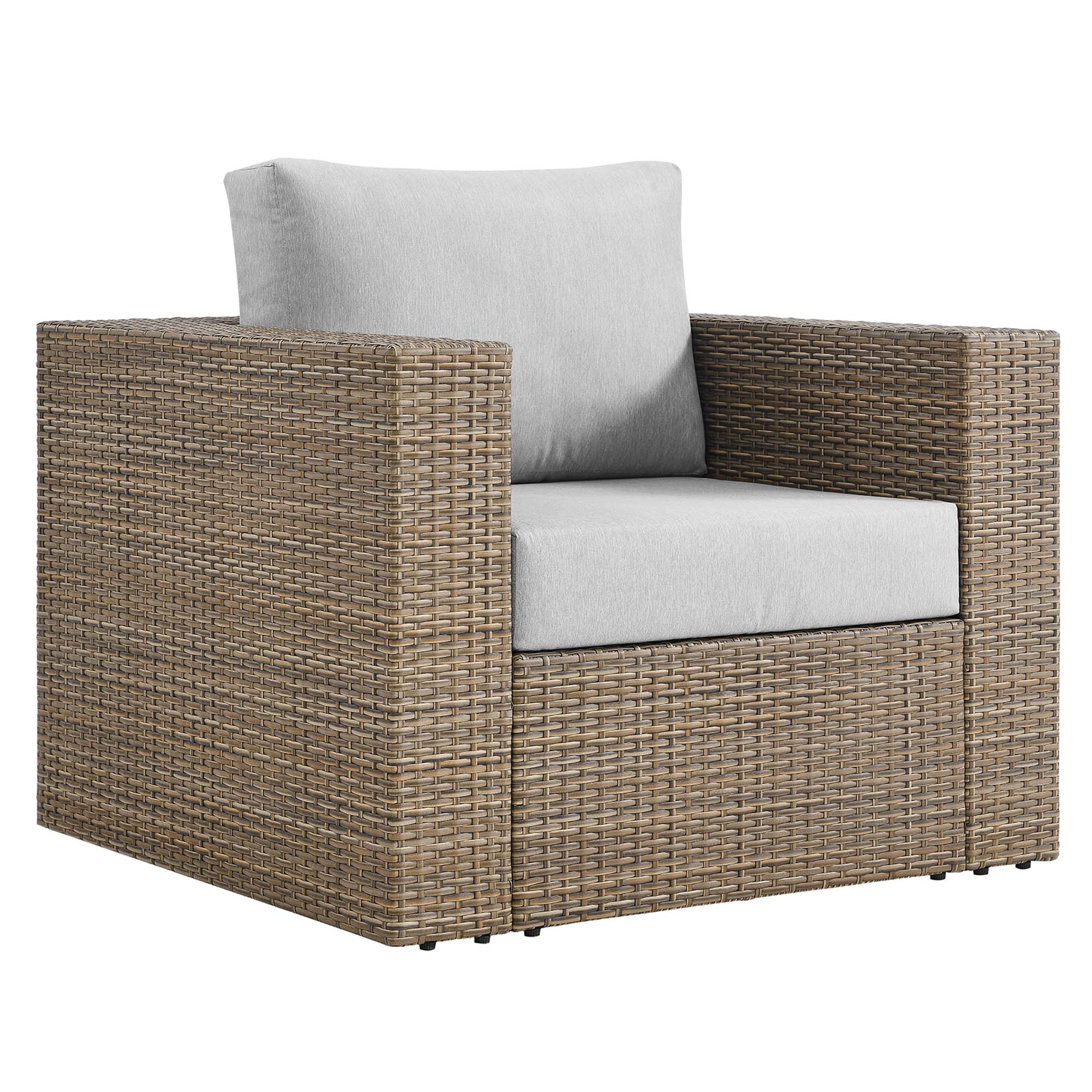 Convene Outdoor Patio Armchair, Cappuccino Gray