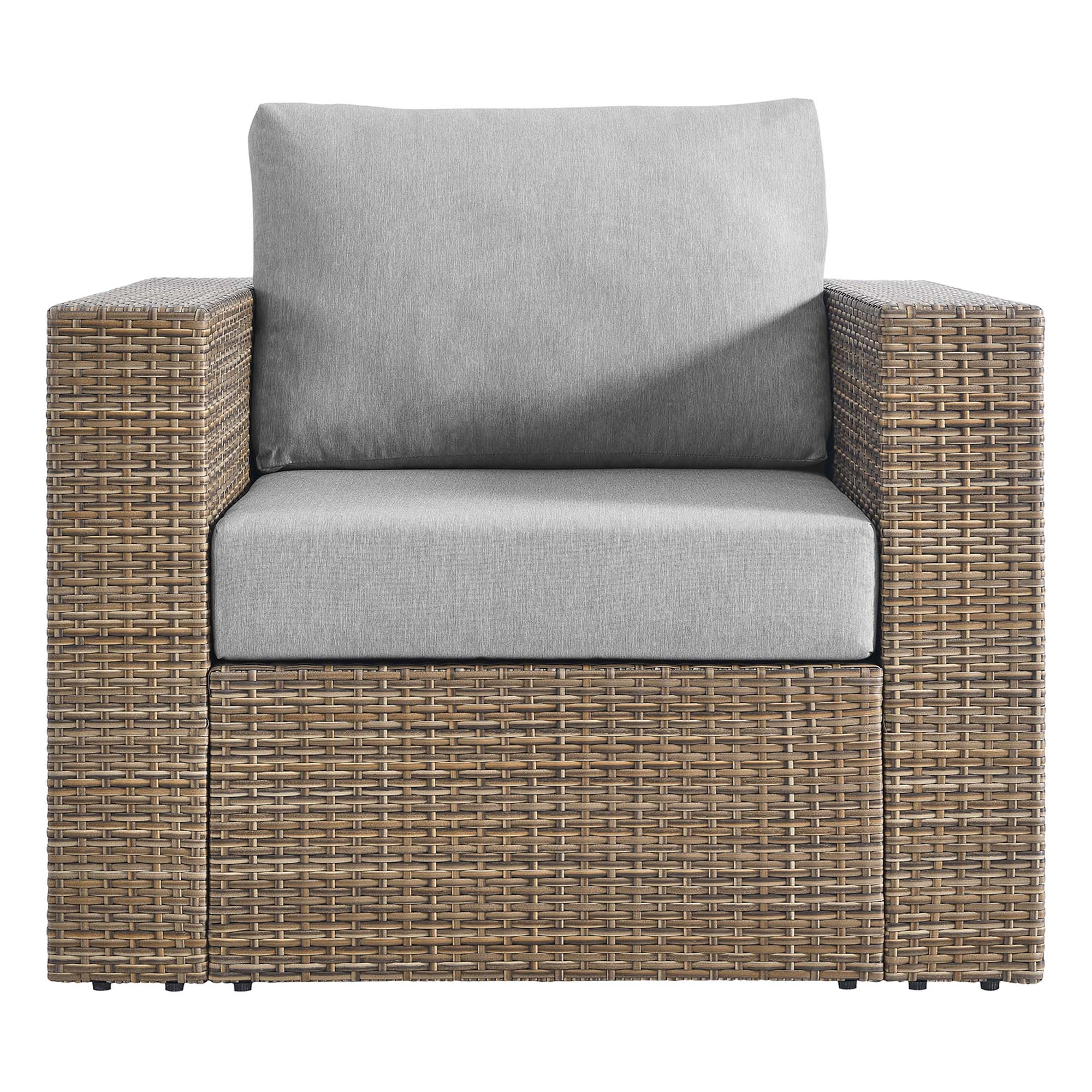 Convene Outdoor Patio Armchair, Cappuccino Gray