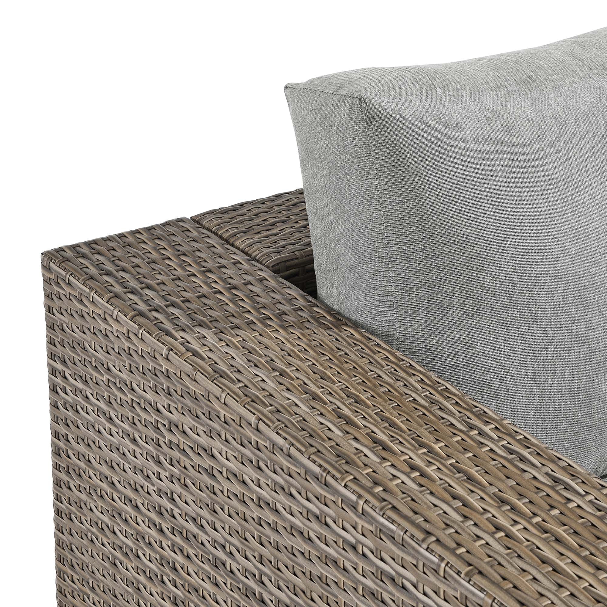 Convene Outdoor Patio Armchair, Cappuccino Gray