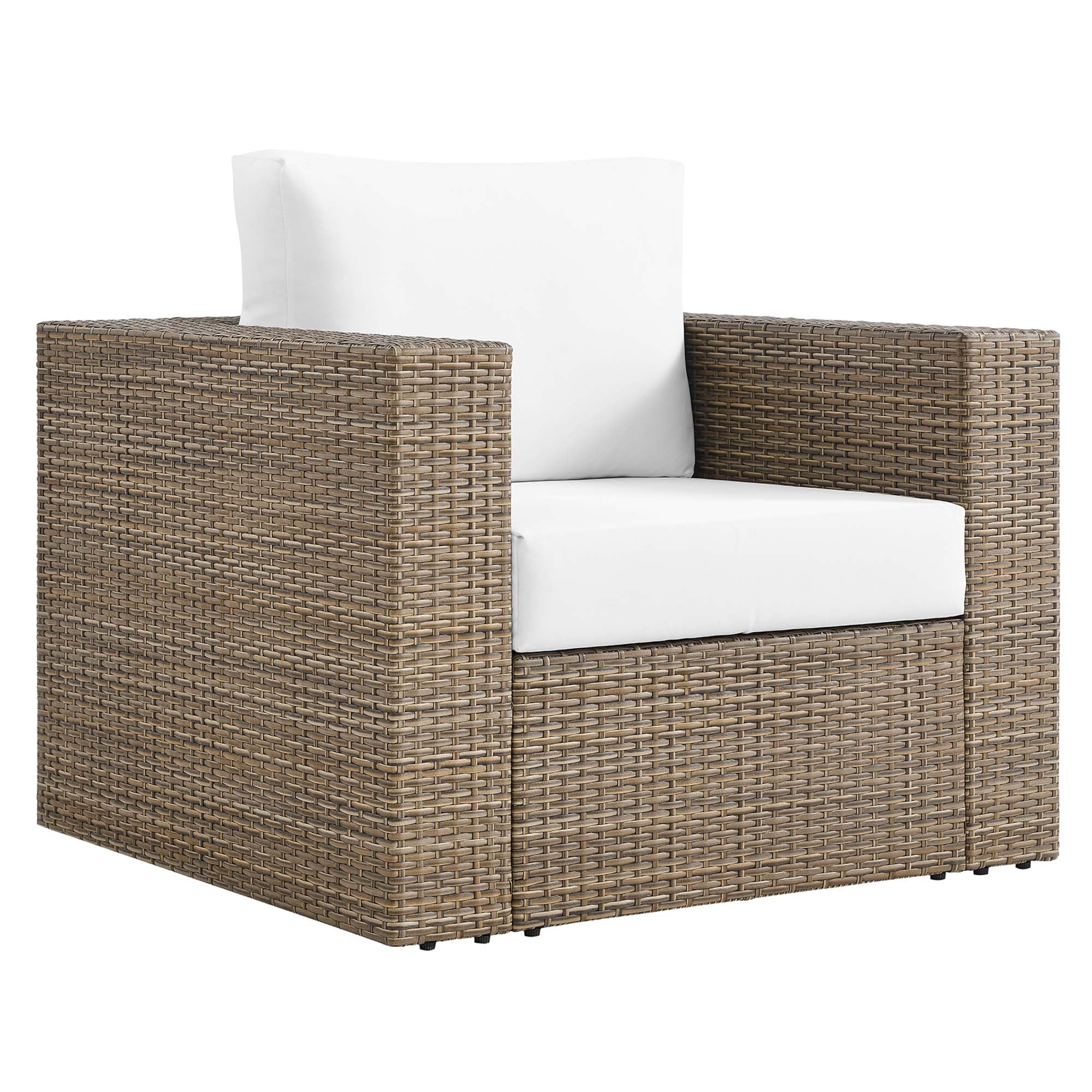Convene Outdoor Patio Armchair, Cappuccino White