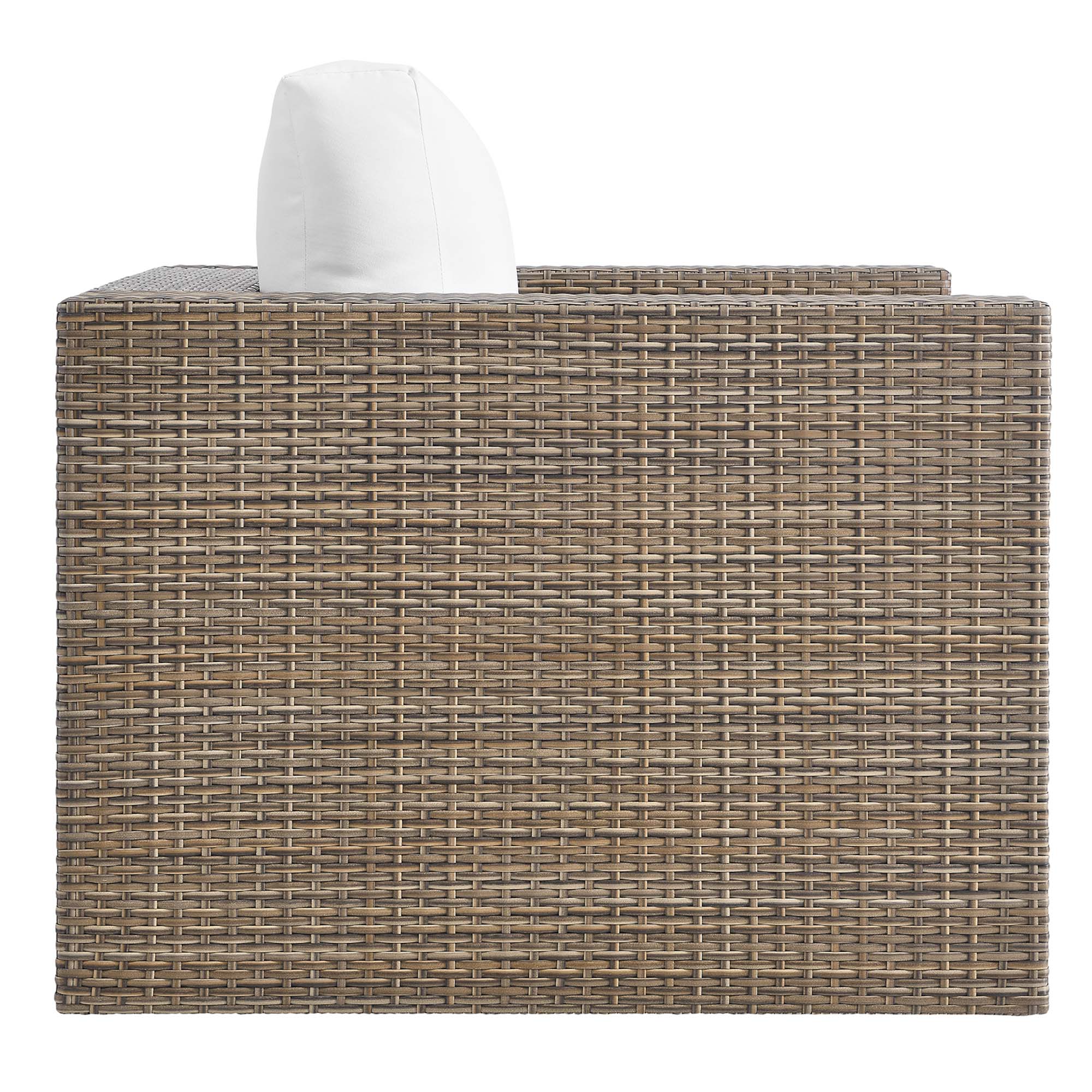 Convene Outdoor Patio Armchair, Cappuccino White