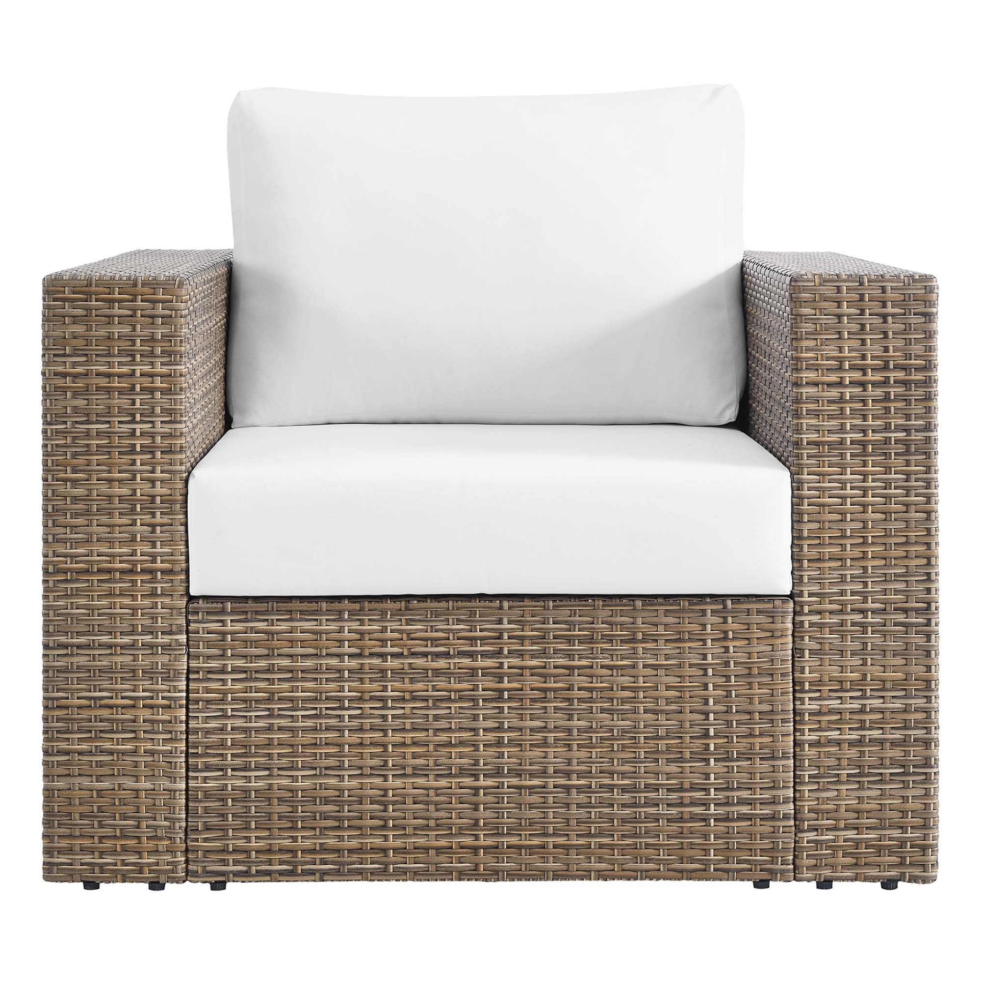 Convene Outdoor Patio Armchair, Cappuccino White