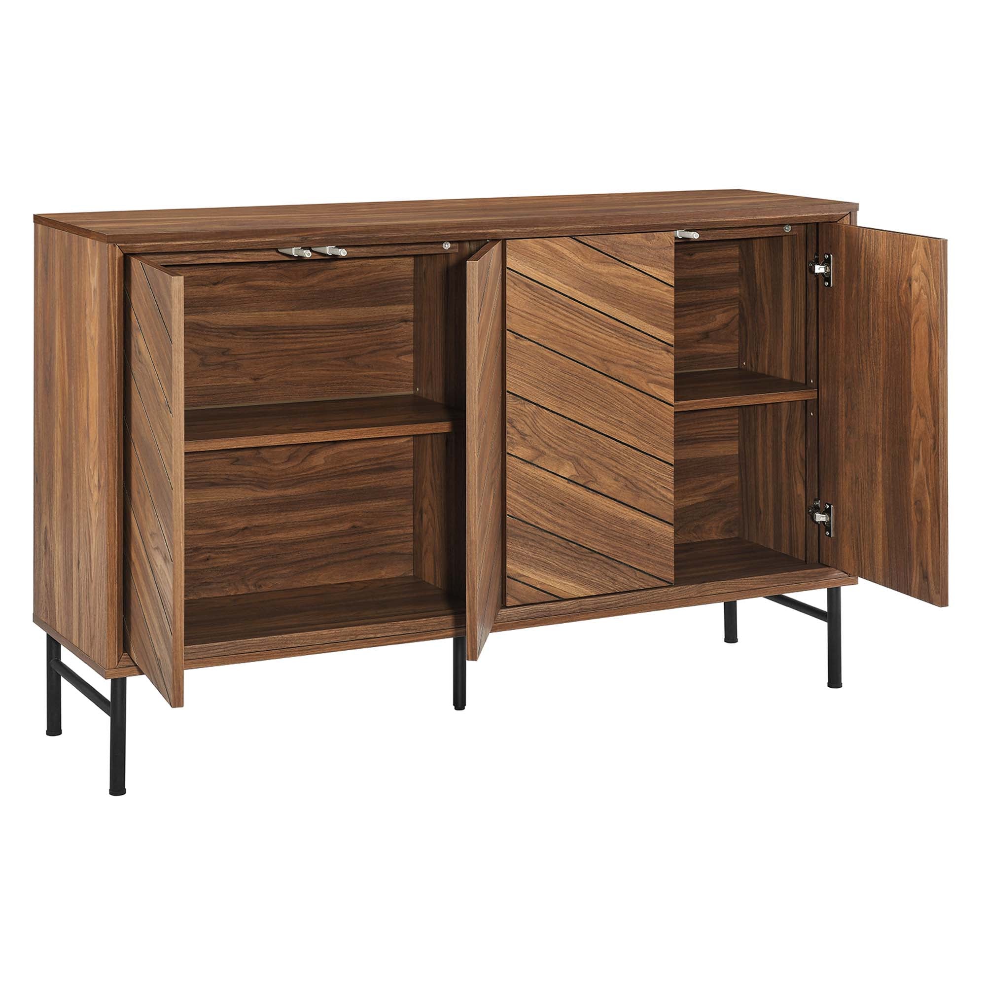 Harper Chevron Sideboard, Walnut