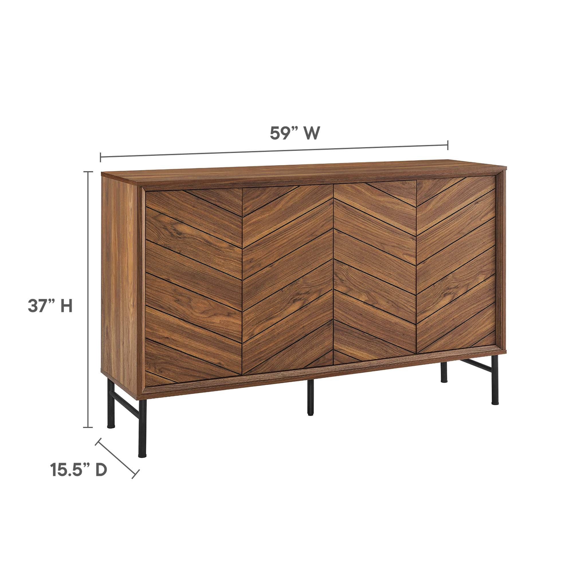 Harper Chevron Sideboard, Walnut