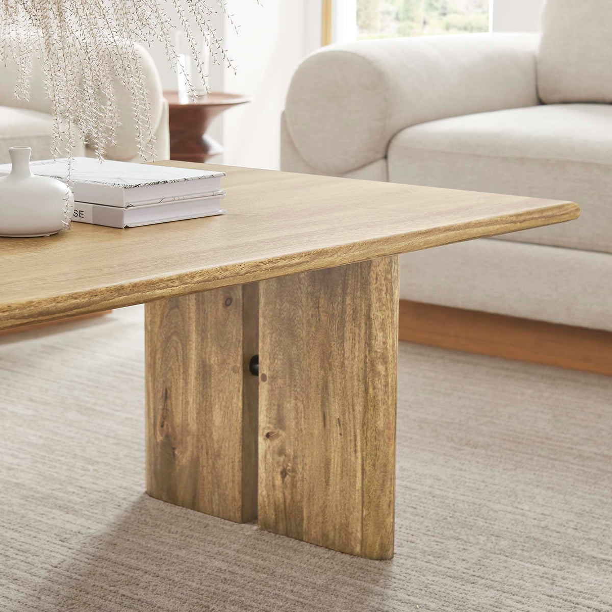 Amistad Wood Coffee Table, Oak