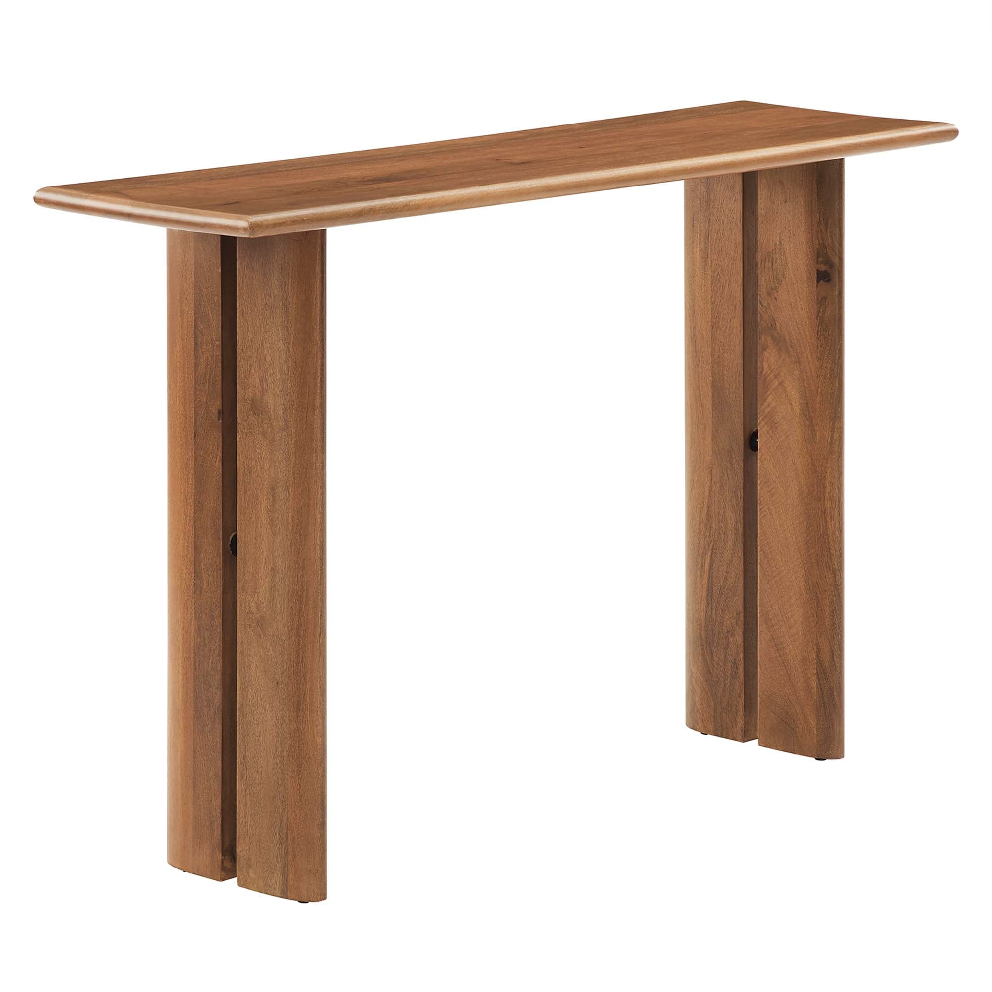 Amistad Wood Console Table, Walnut