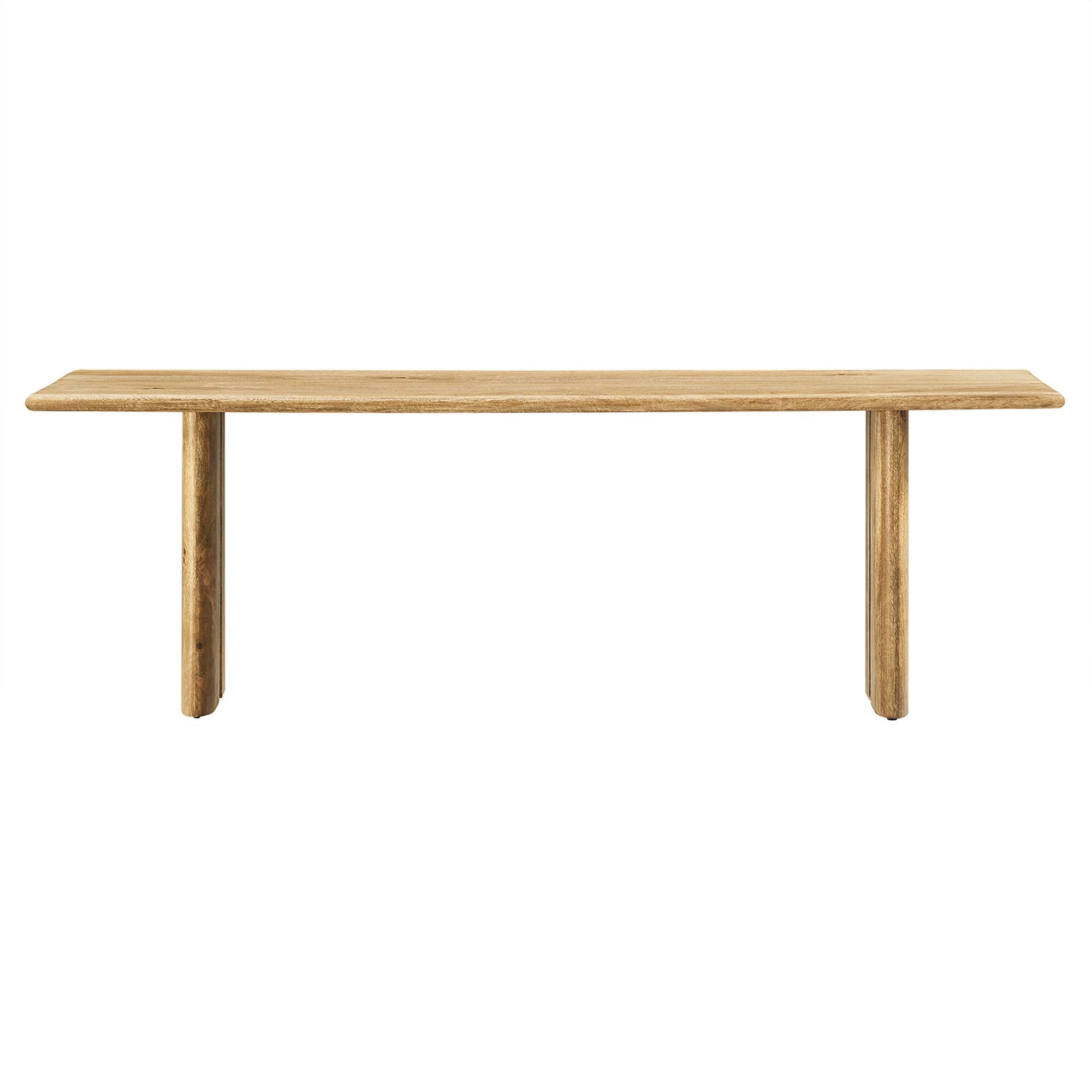 Amistad 58" Wood Bench, Oak