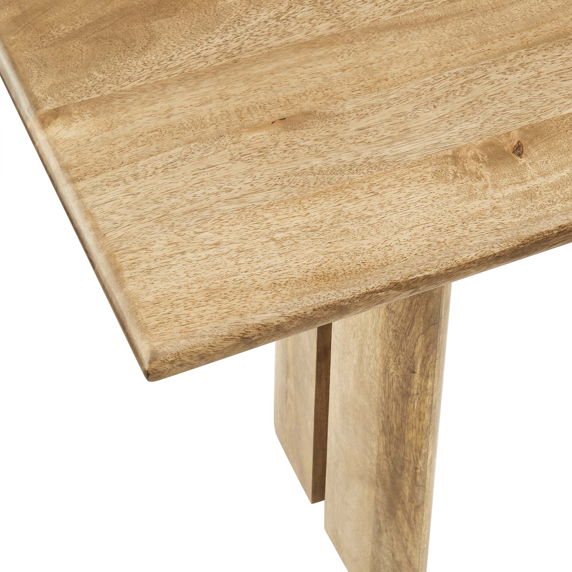 Amistad 58" Wood Bench, Oak