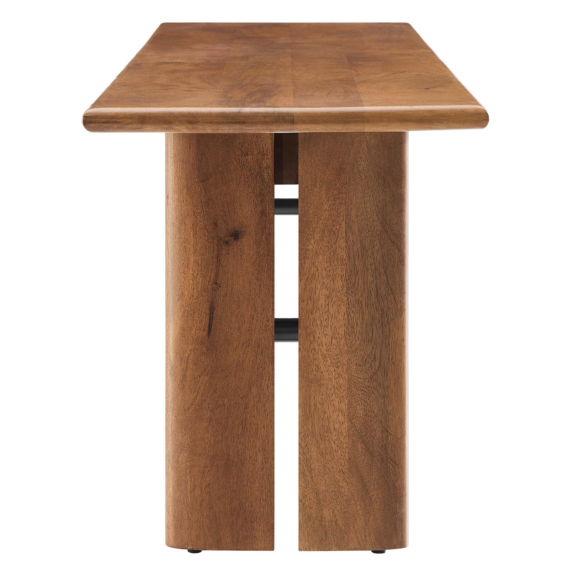 Amistad 72" Wood Bench, Walnut