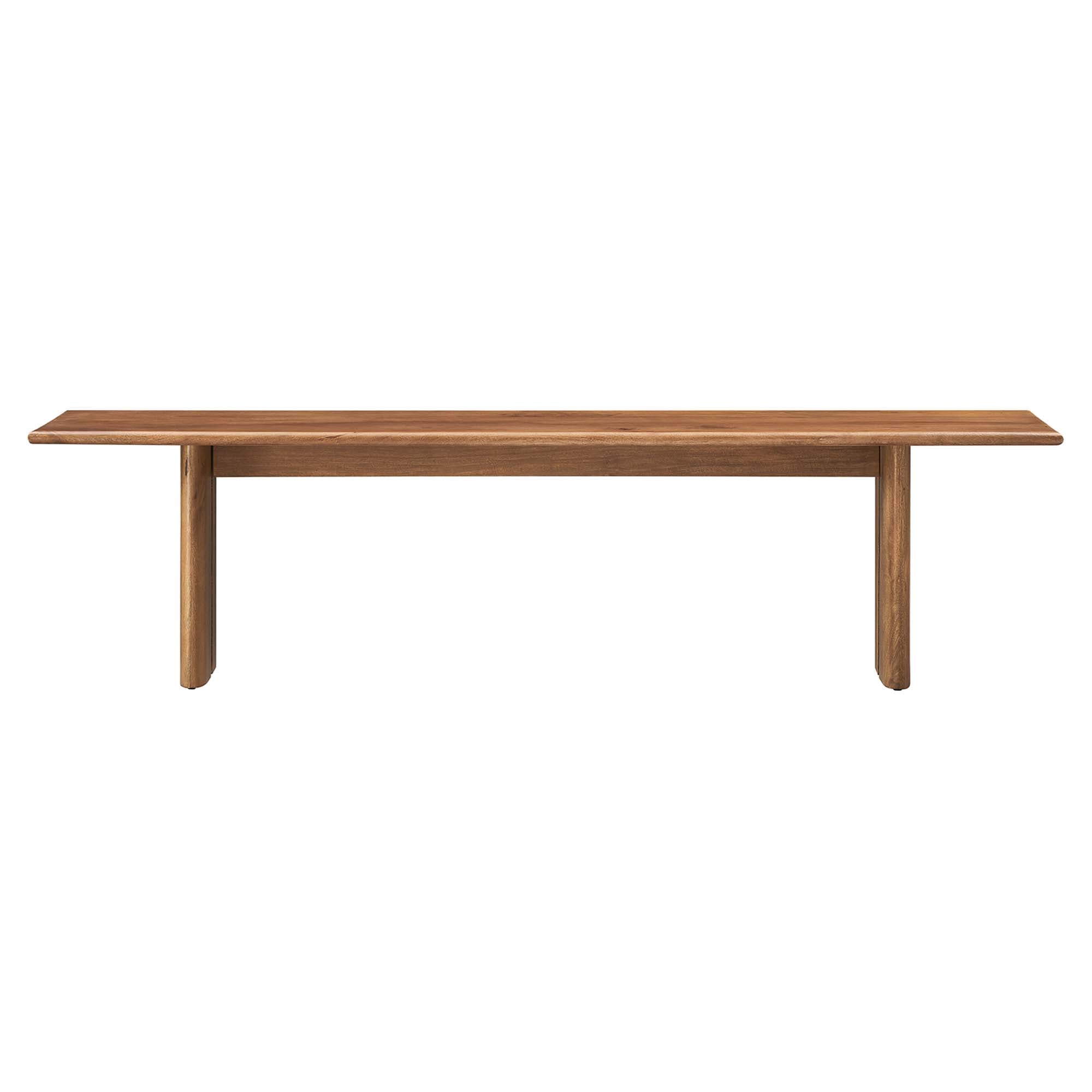 Amistad 72" Wood Bench, Walnut